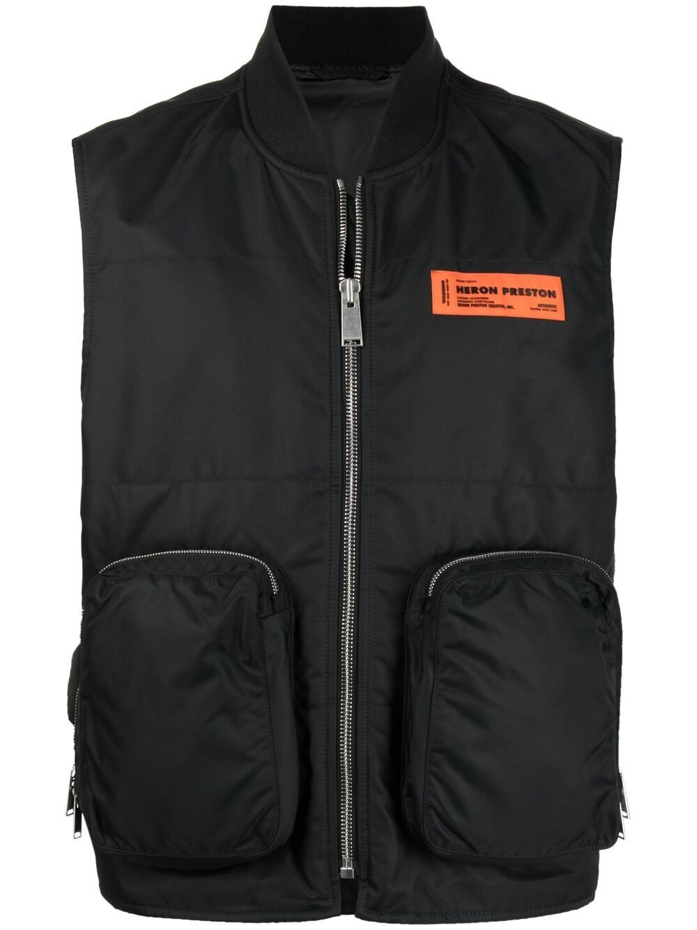 zip pocket vest jacket - 1