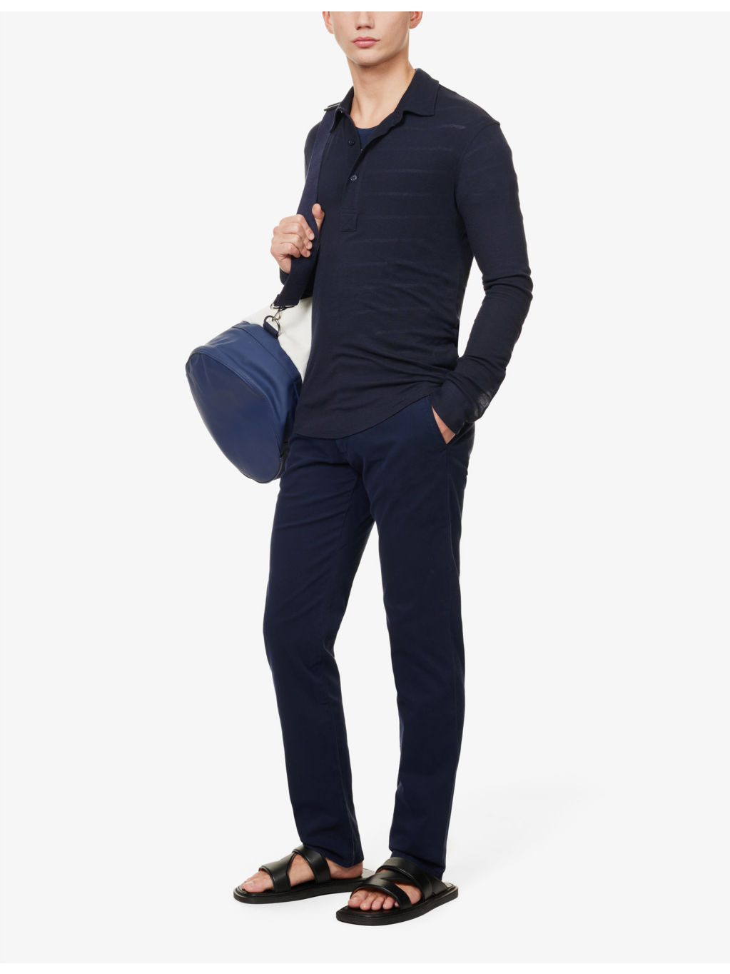 Fallon regular-fit straight-leg stretch-cotton trousers - 2