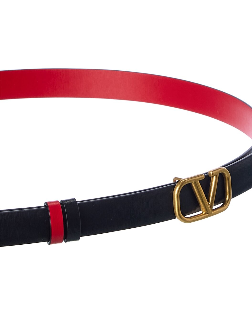 Valentino VLogo 20mm Reversible Leather Belt - 3