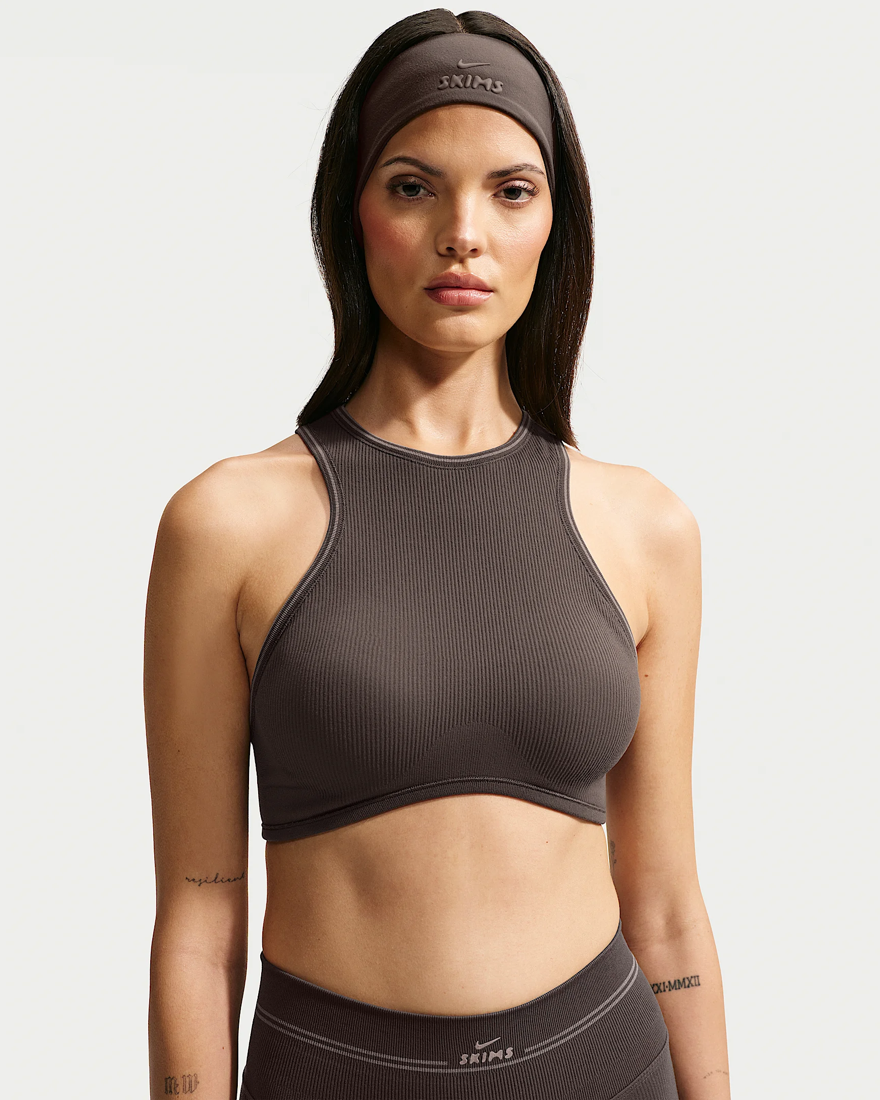 NikeSKIMS Ribbed Seamless Women's Racerneck Bra - 1