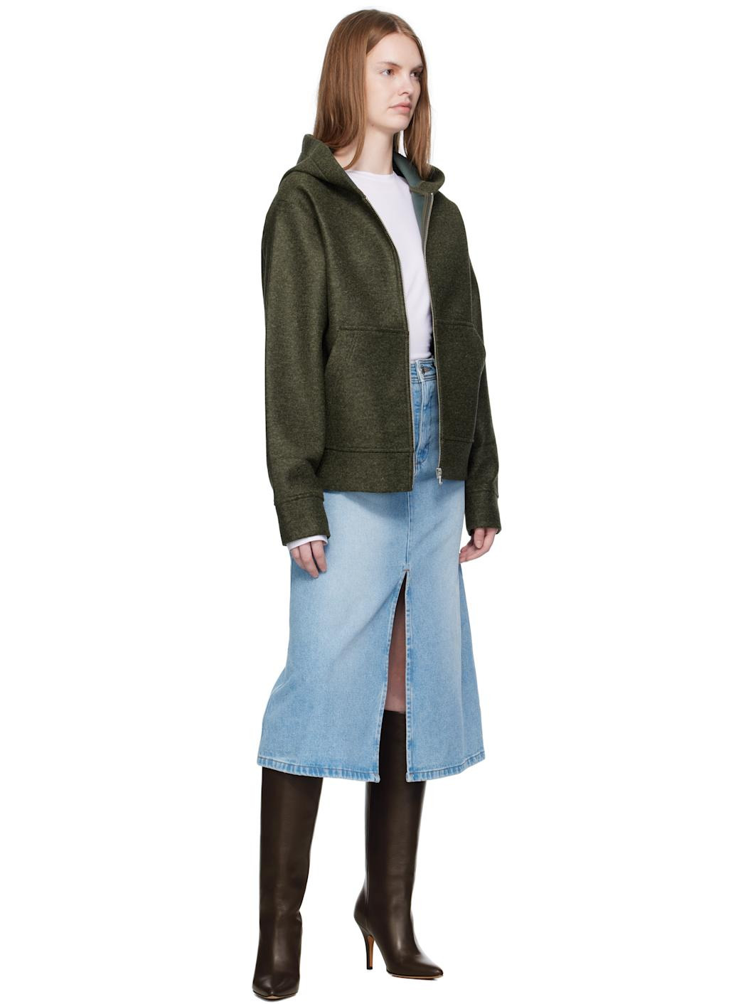 Blue Georgia Denim Midi Skirt - 4