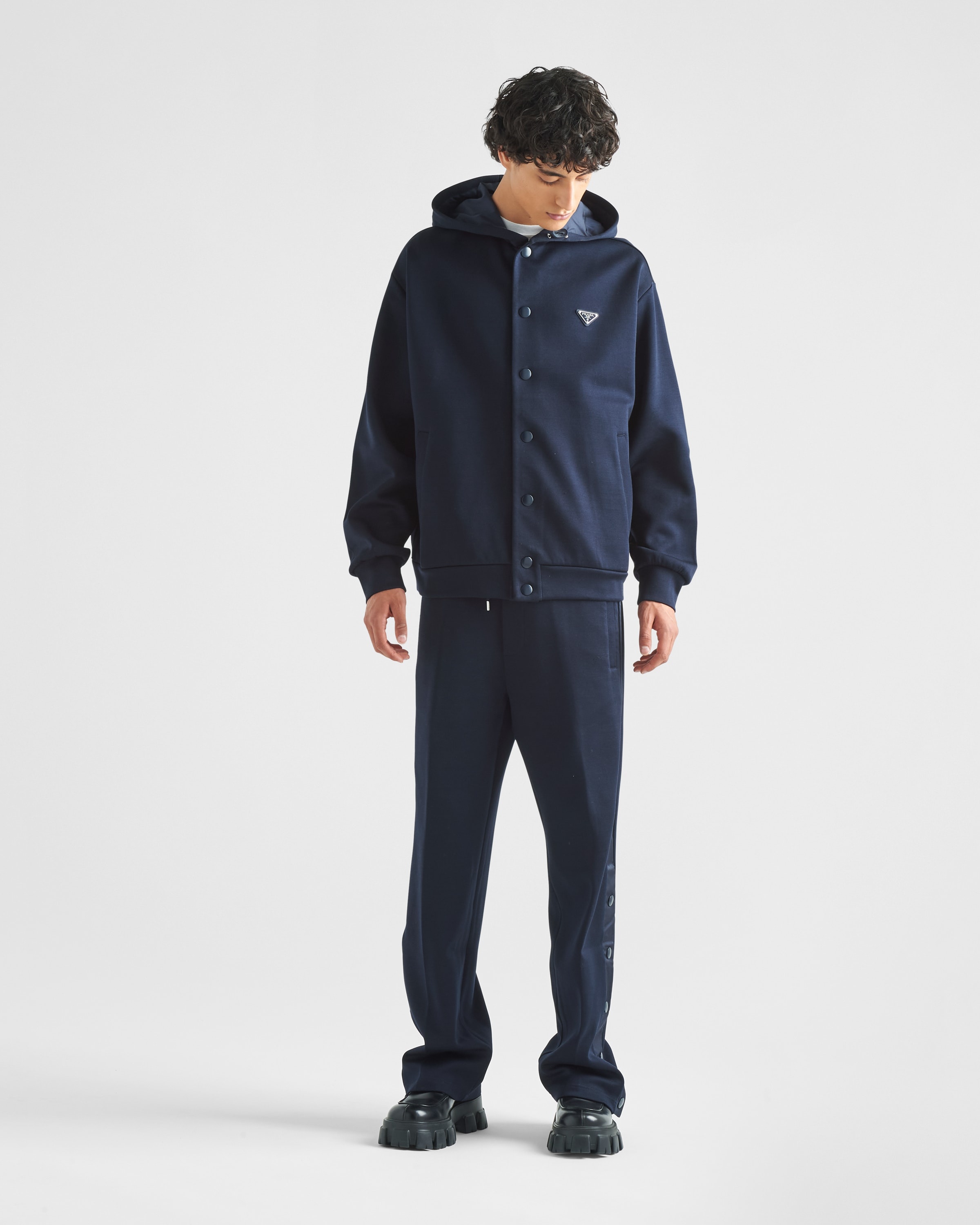 Prada Technical cotton hoodie | REVERSIBLE