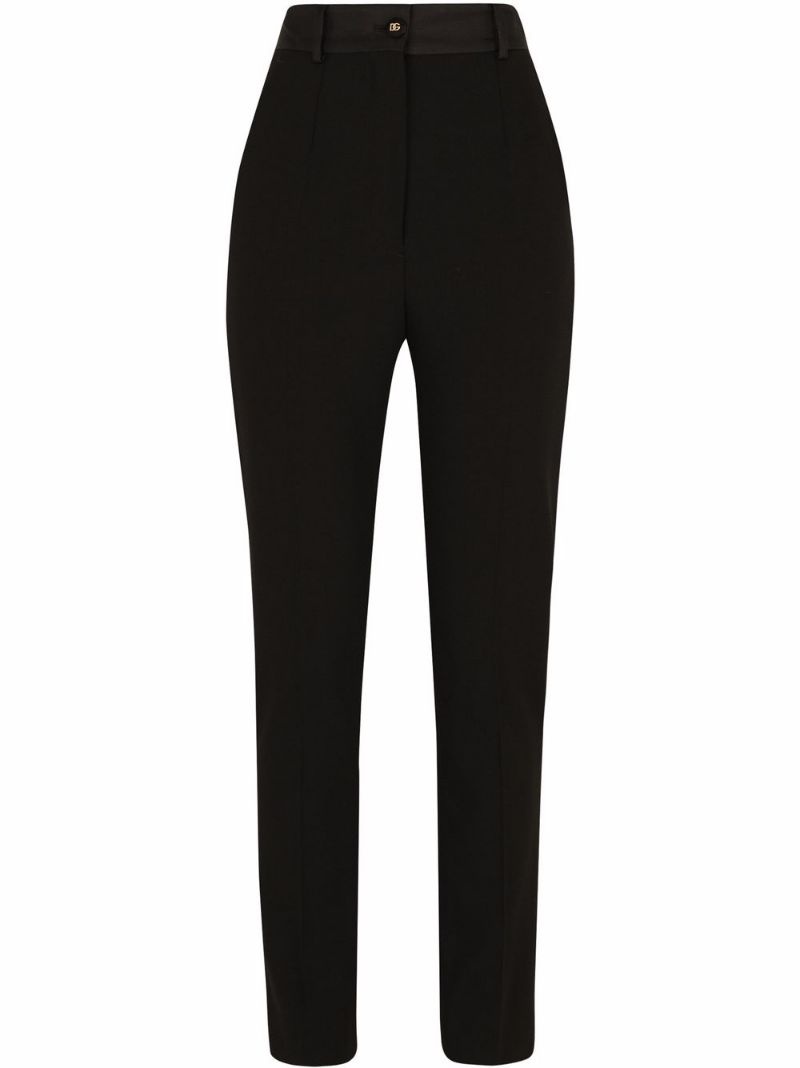 slim-fit high-waisted trousers - 1