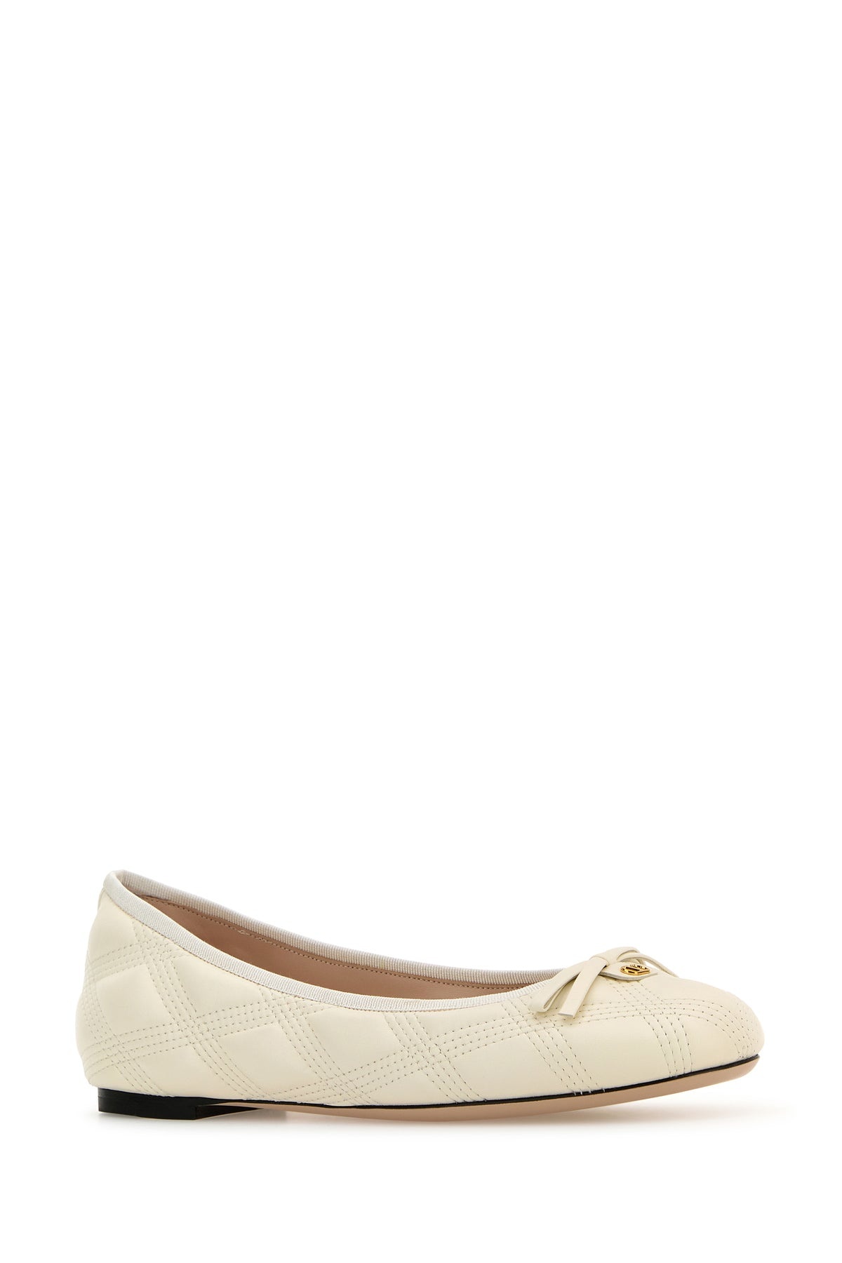 Ivory leather ballerinas - 2