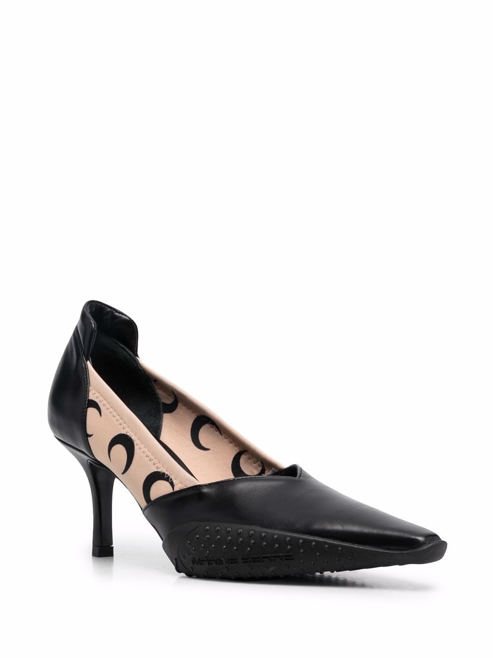 crescent moon-print 75mm pumps - 2