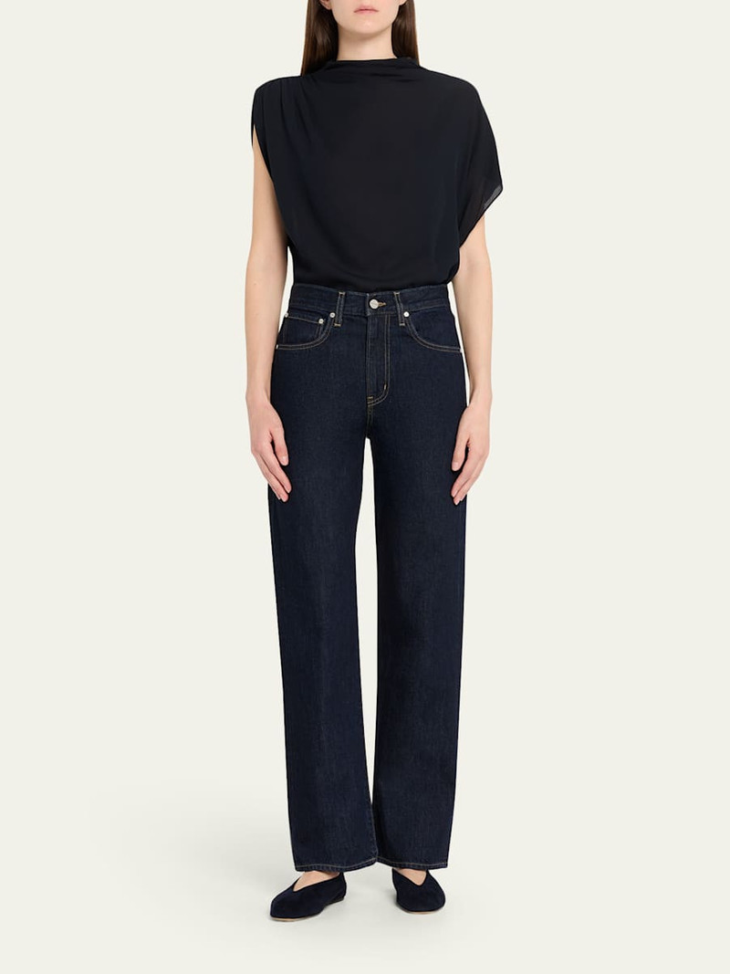 TWP Wish You Would Draped Silk Georgette Blouse outlook