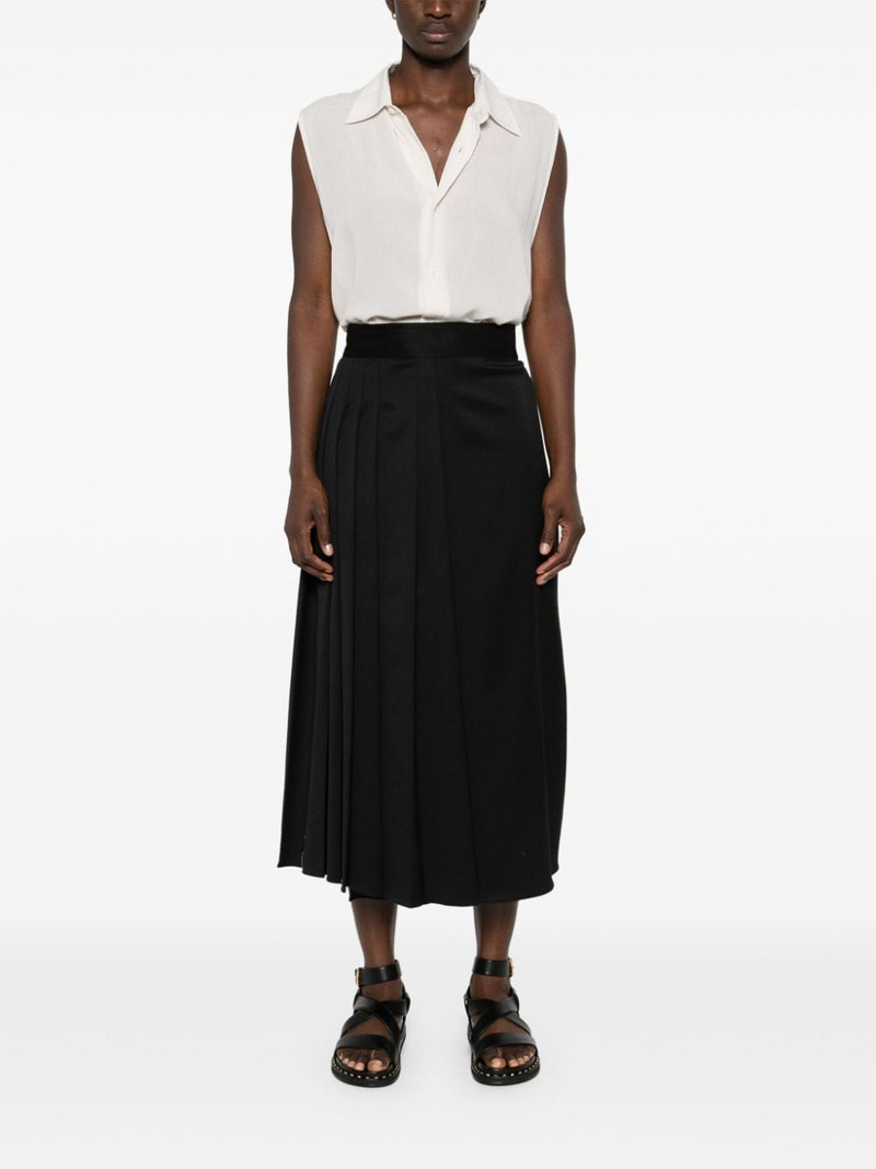 straight-collar crepe shirt 3