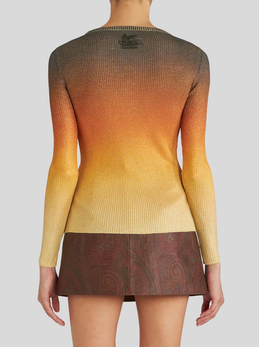 COLOUR SHADED LAMÉ JUMPER - 5