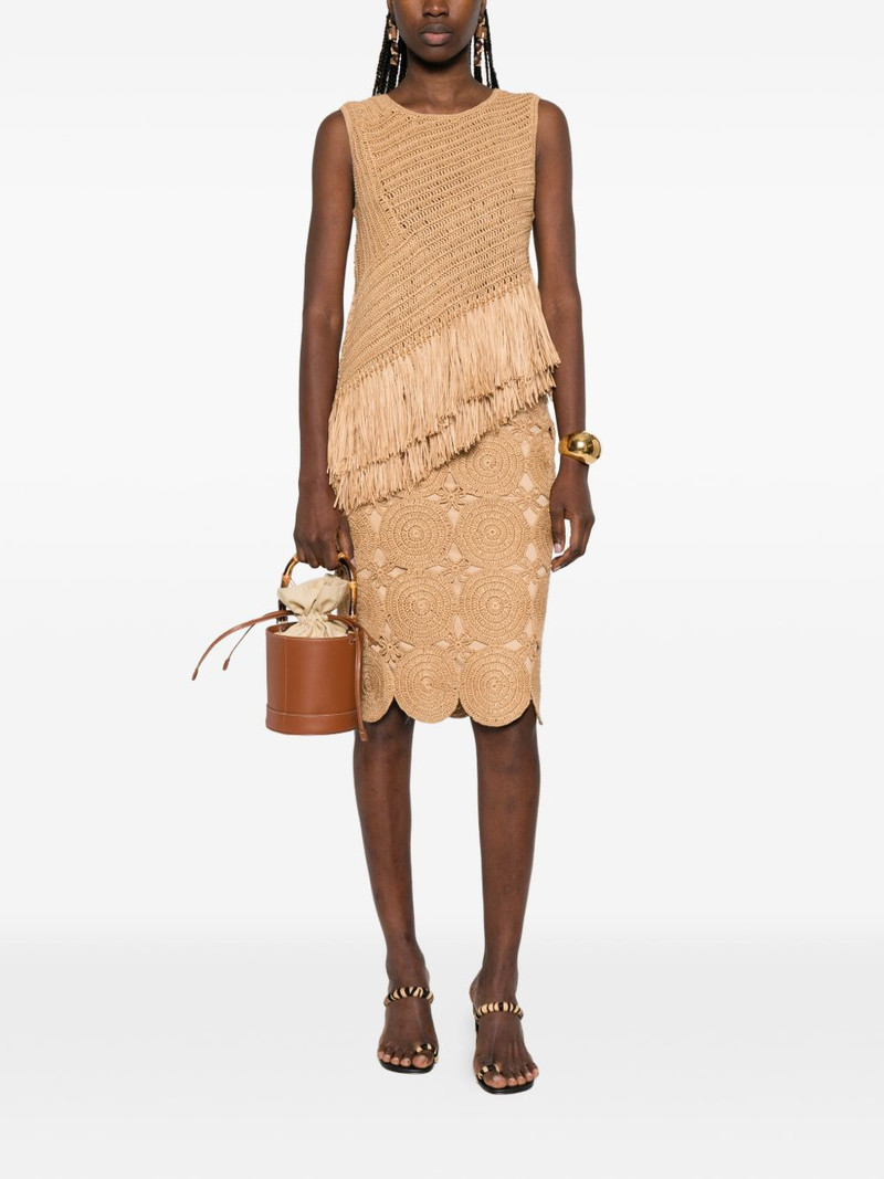 SIMONMILLER Beep Beep crochet midi skirt outlook