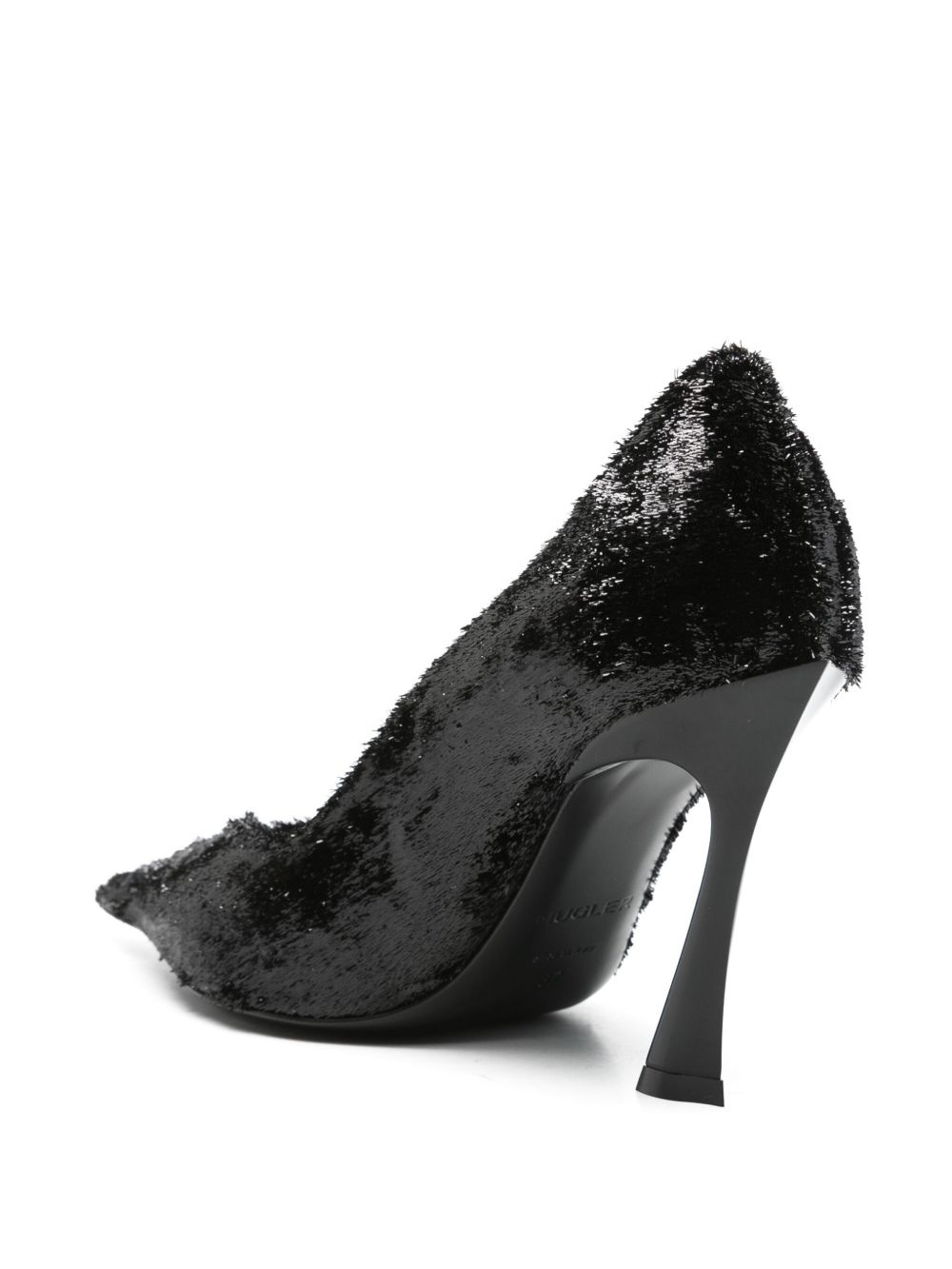 95mm fand-heel glittered pumps - 3