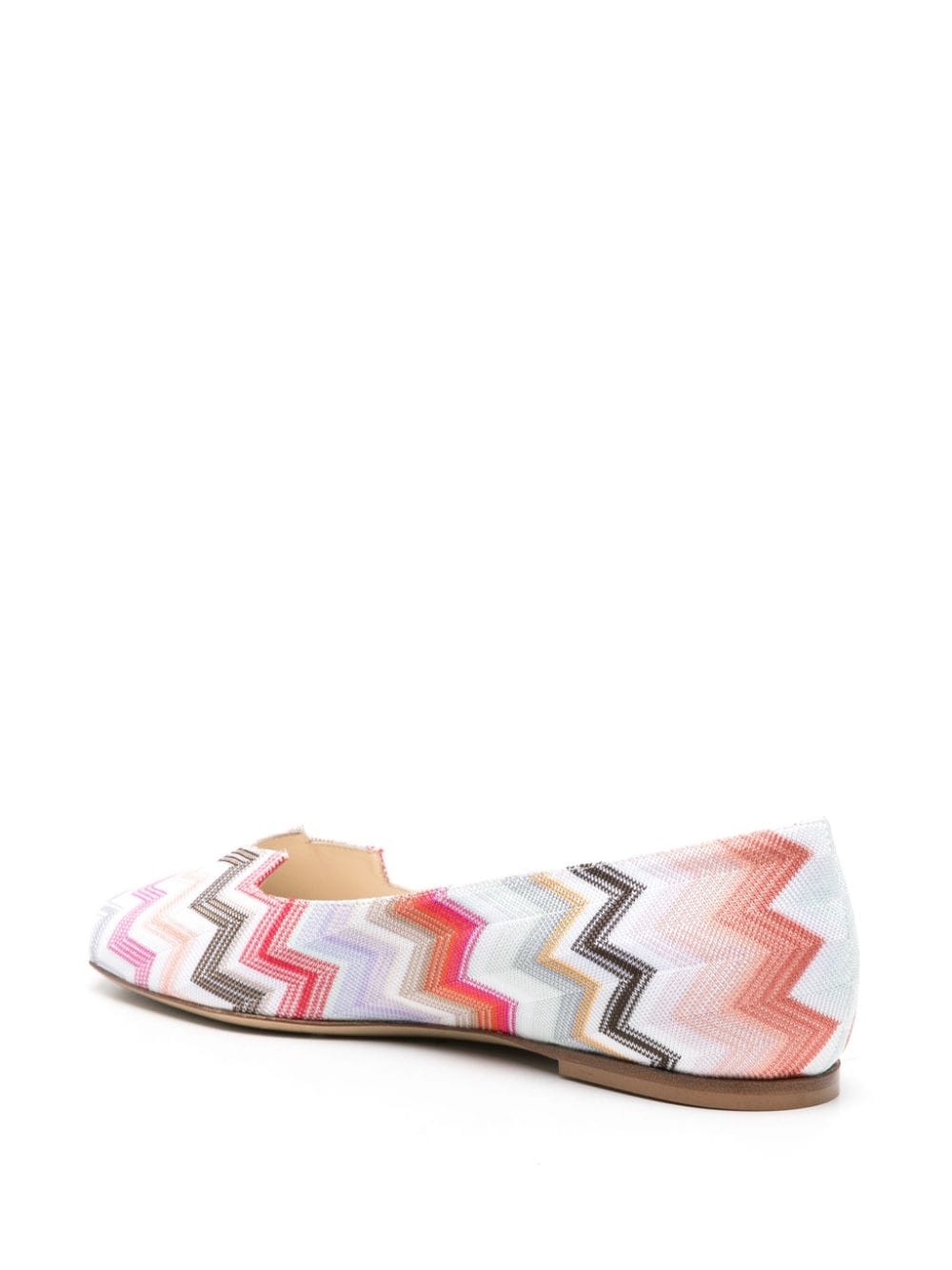 zigzag-woven ballerina shoes - 3