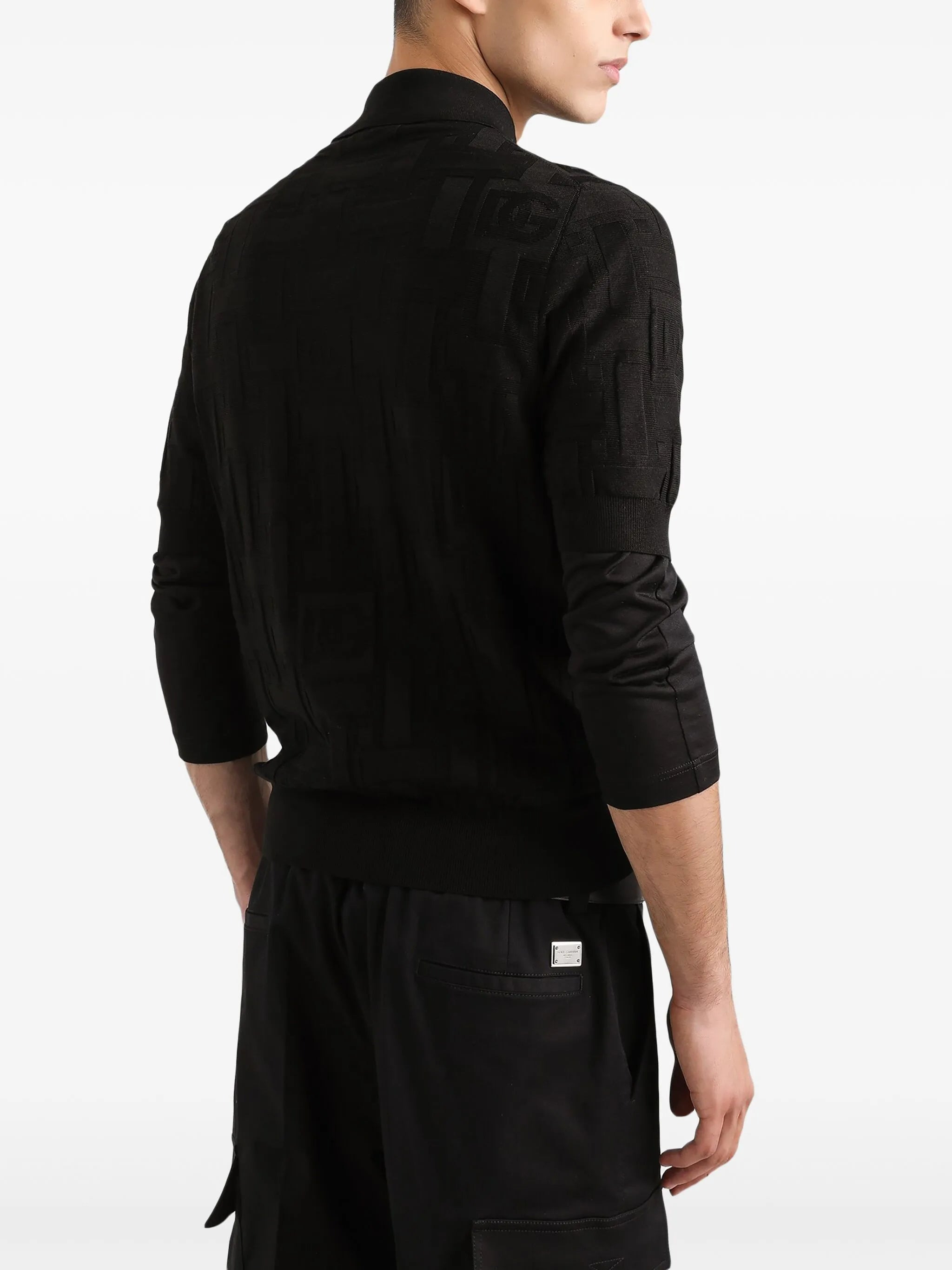 logo-jacquard polo shirt - 5