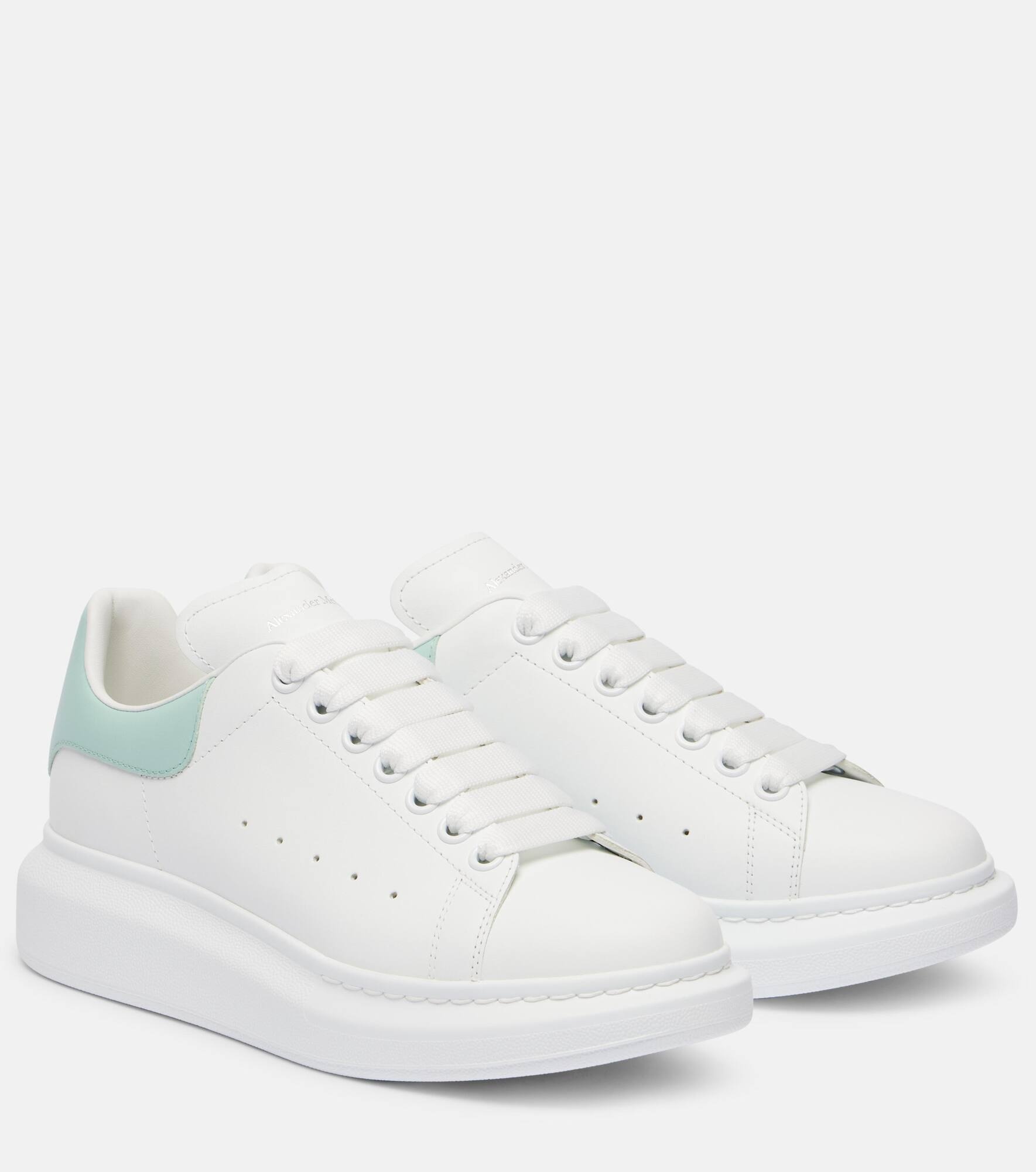 Oversized leather sneakers - 1