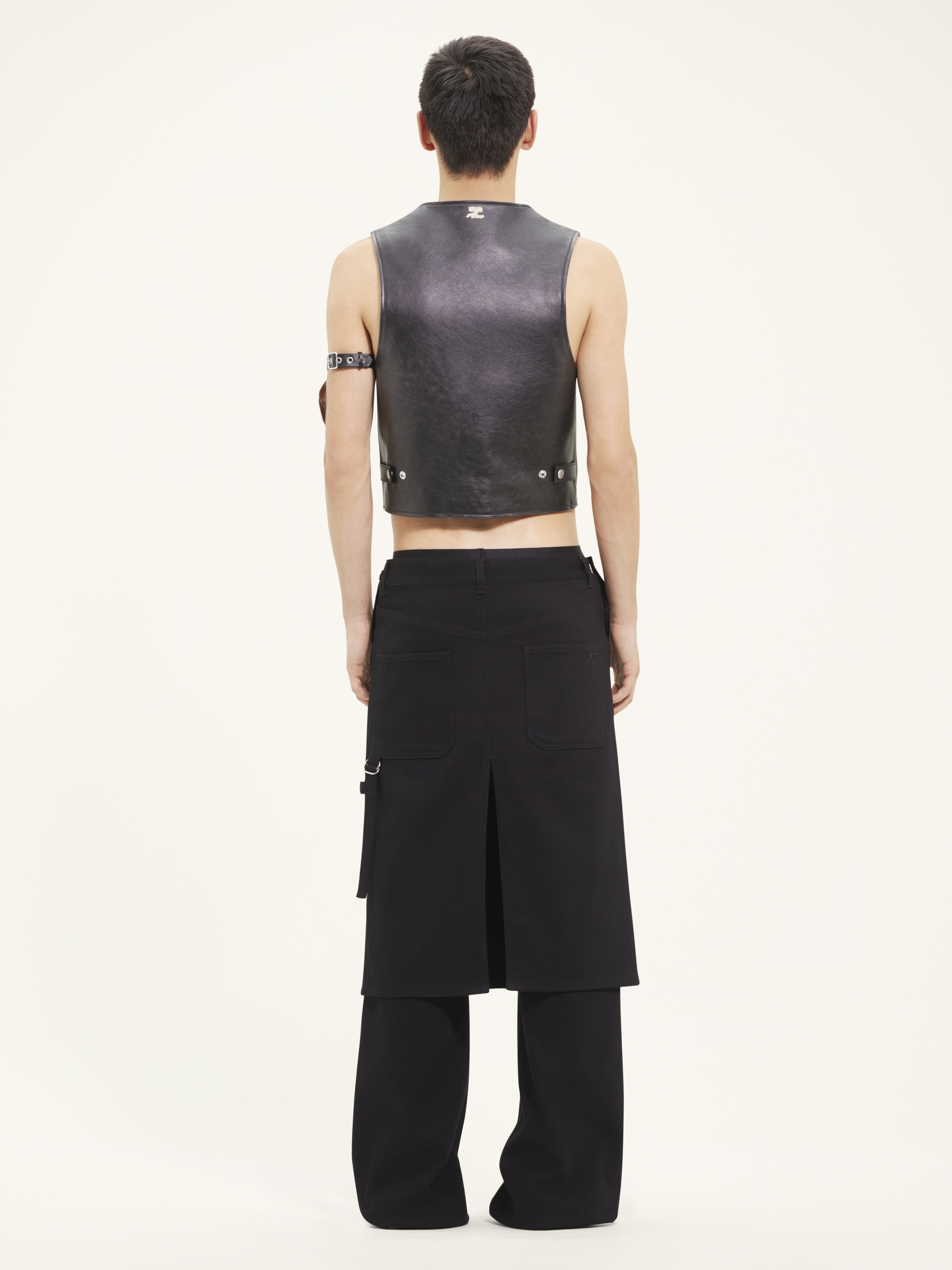 ELLIPSE LEATHER VEST - 4