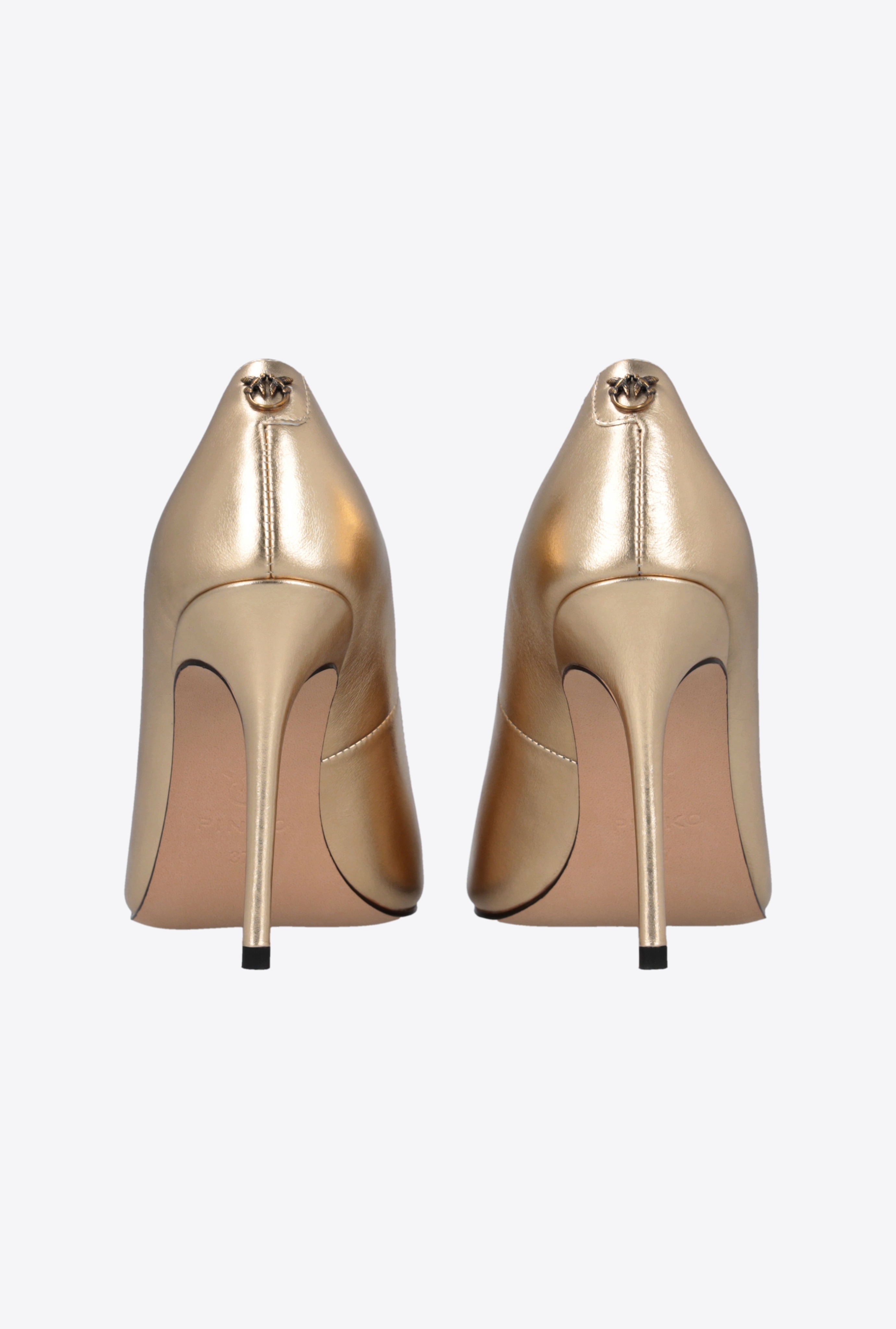 HEELED LAMINATED NAPPA LEATHER PUMPS - 7