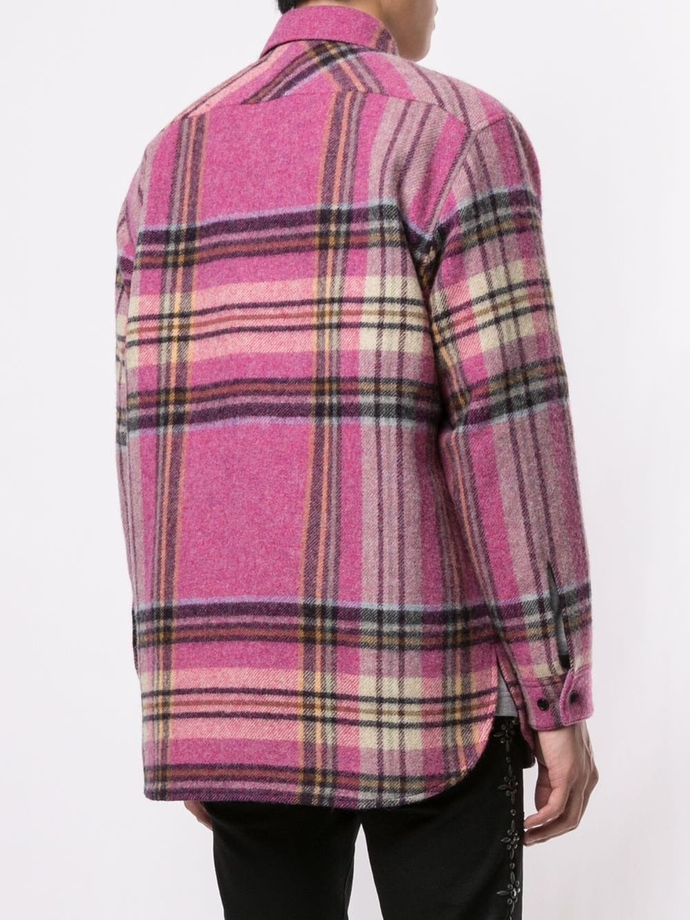 Wd Pink Check Wool Shirt - 5