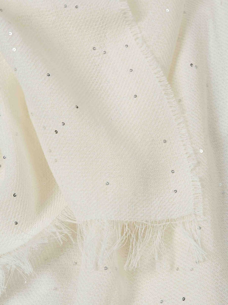 PESERICO sequin fringed scarf outlook