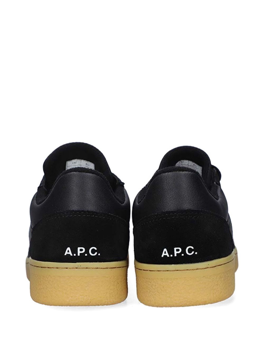 Plain suede-panel sneakers - 3
