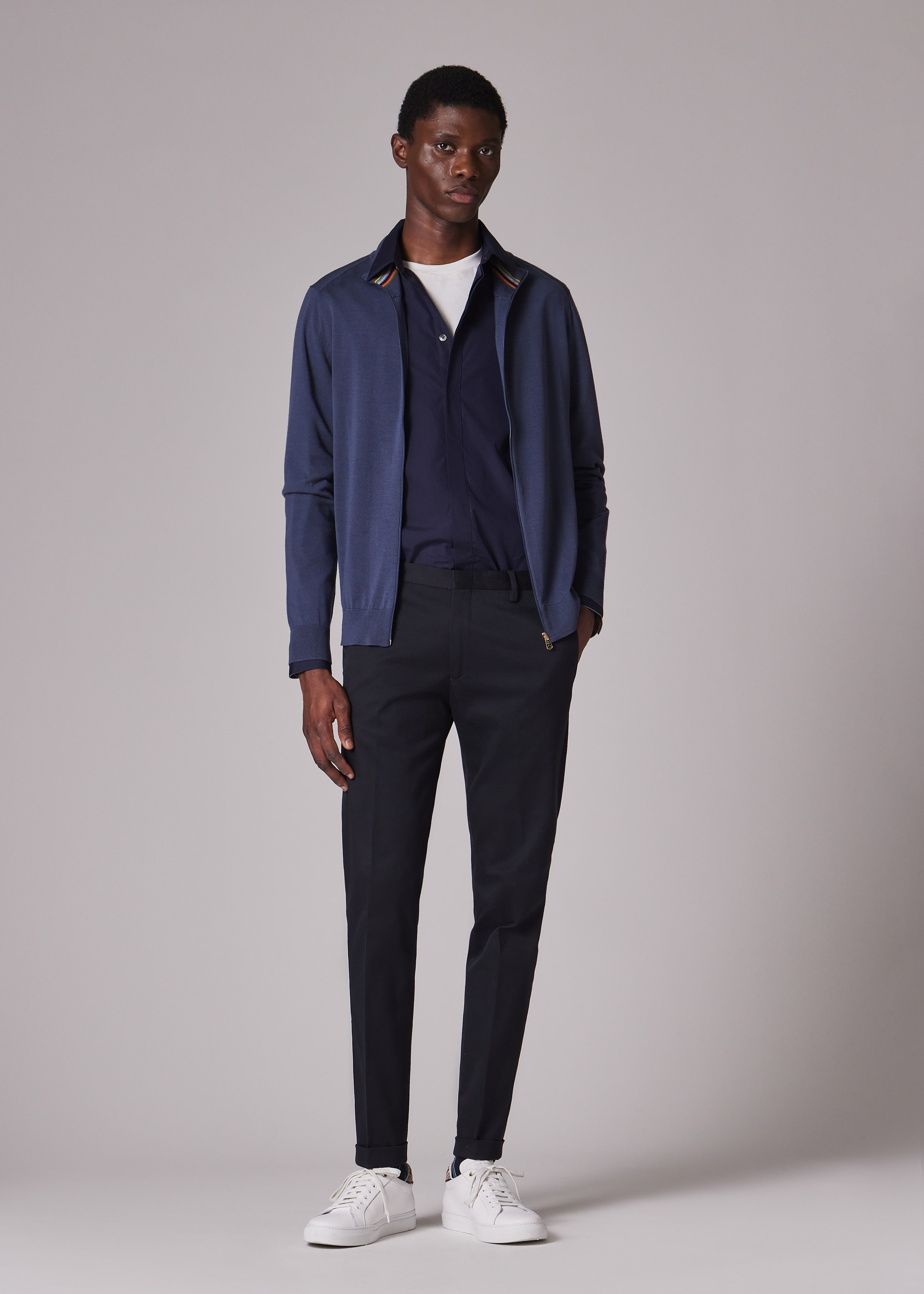 Slim-Fit Dark Navy Cotton-Stretch Chinos - 4