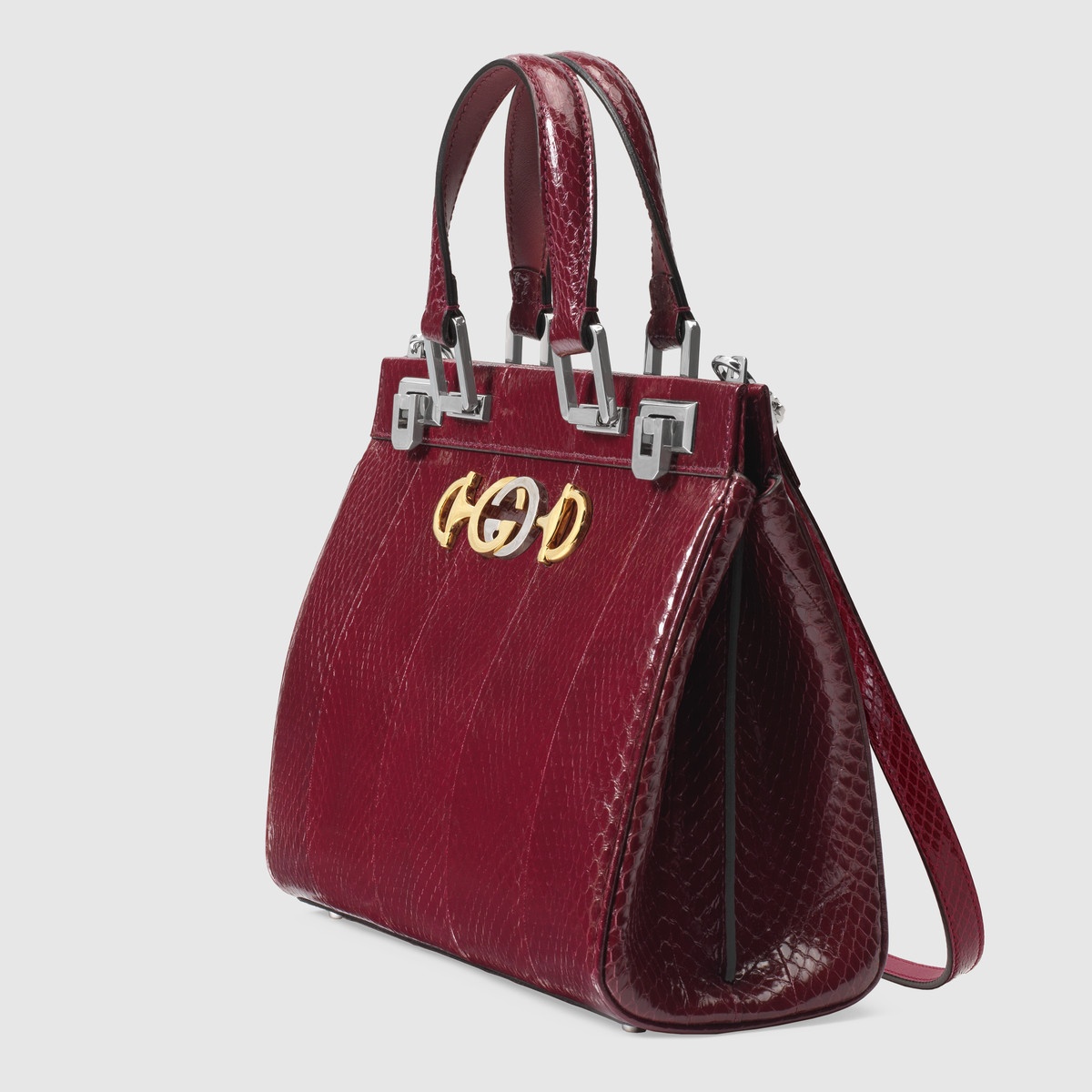 Gucci Zumi snakeskin small top handle bag - 2