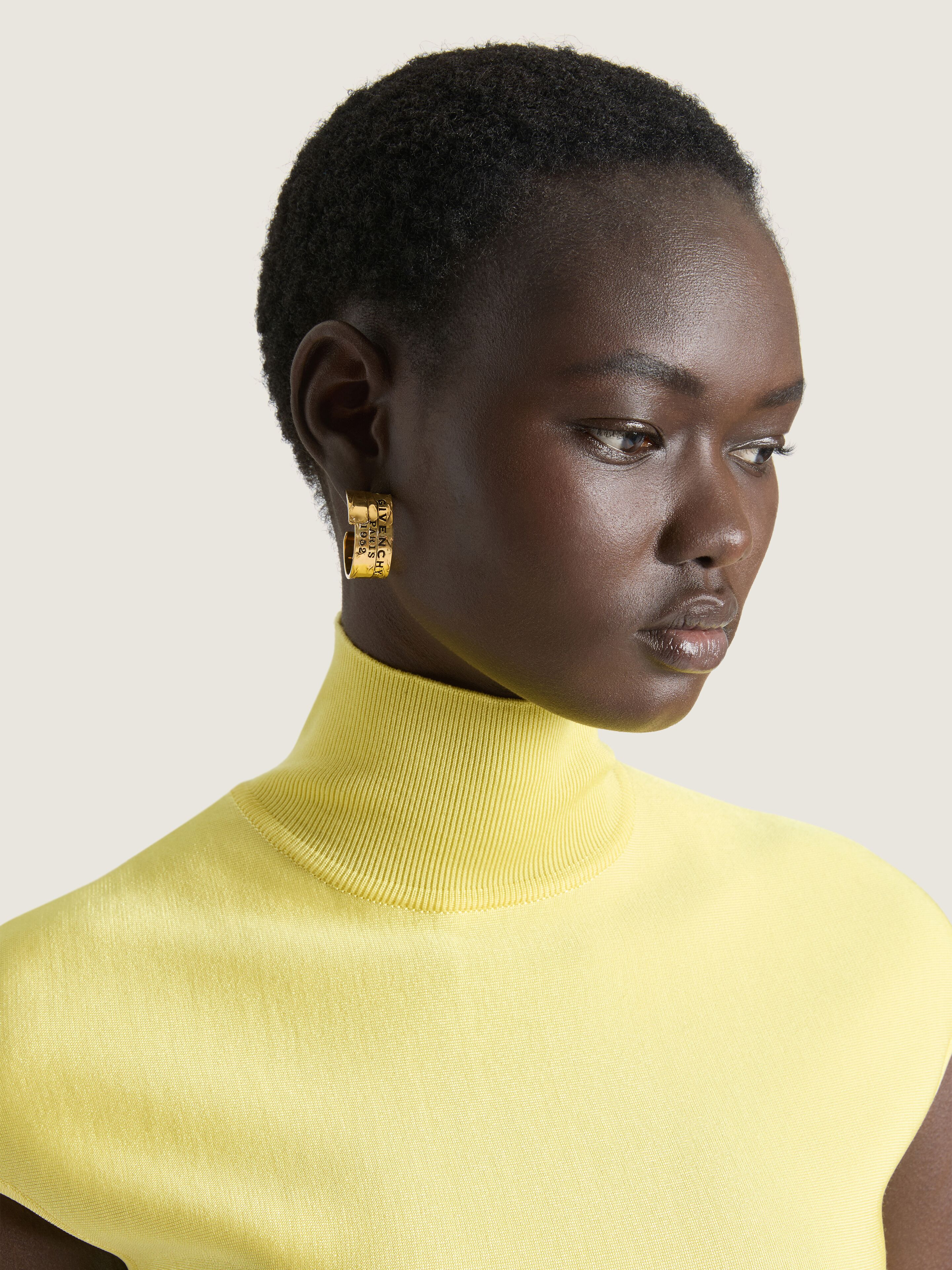 GIVENCHY TAPE EARRINGS IN METAL AND ENAMEL - 2