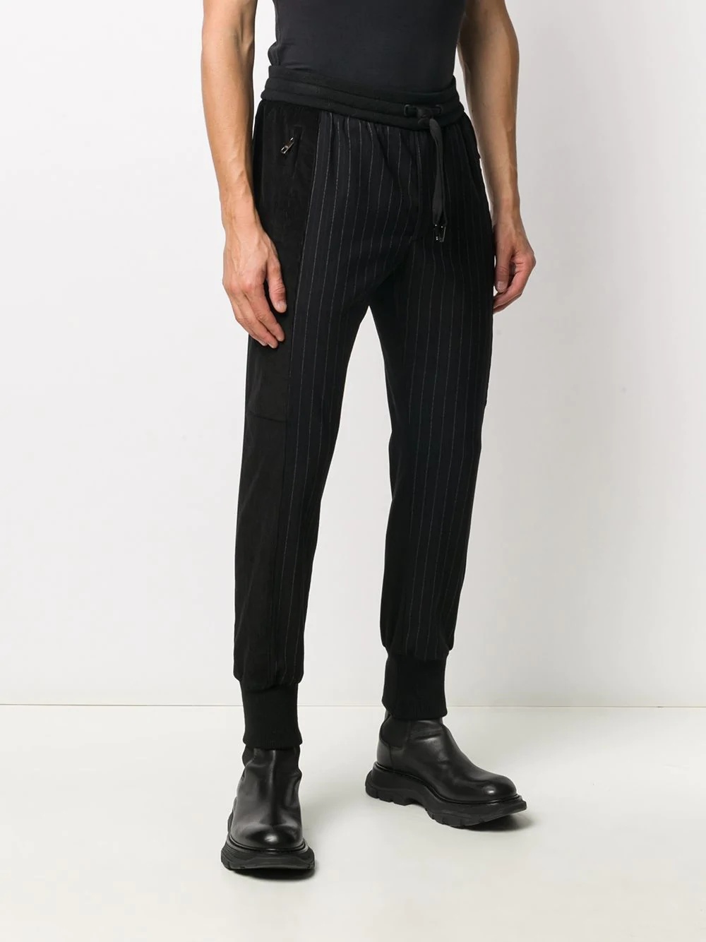 pinstripe slim-fit trackpants - 3