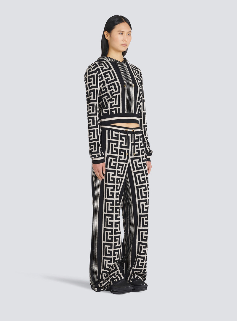 Wide Balmain monogram pants 5