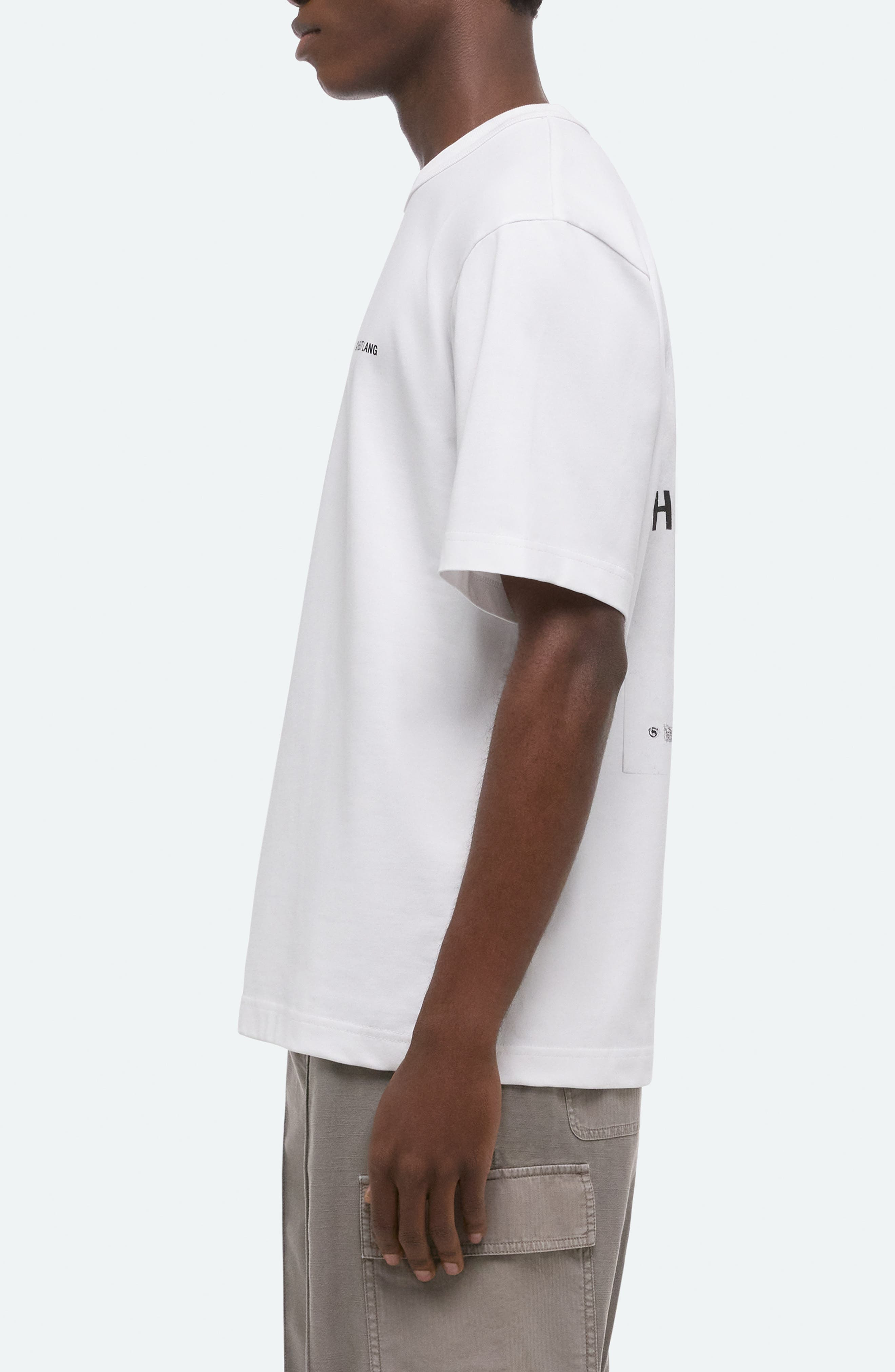 Helmut Lang Plastic Logo Cotton Graphic T-Shirt in White at Nordstrom - 3