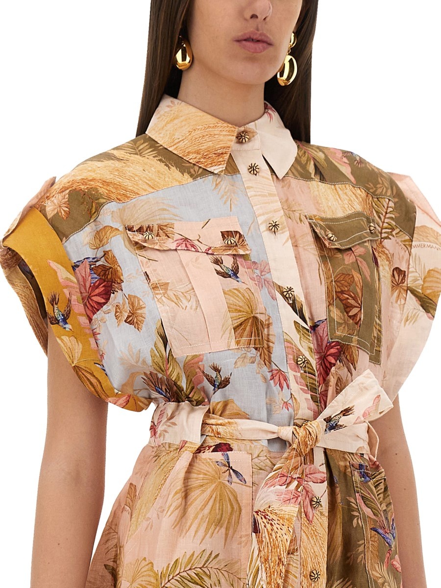 SHORT OVERALLS WITH "ASCENSION" LAPELS - 2