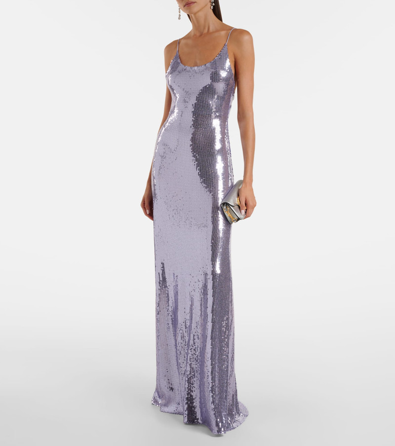 ALEX PERRY Sequined open-back gown outlook
