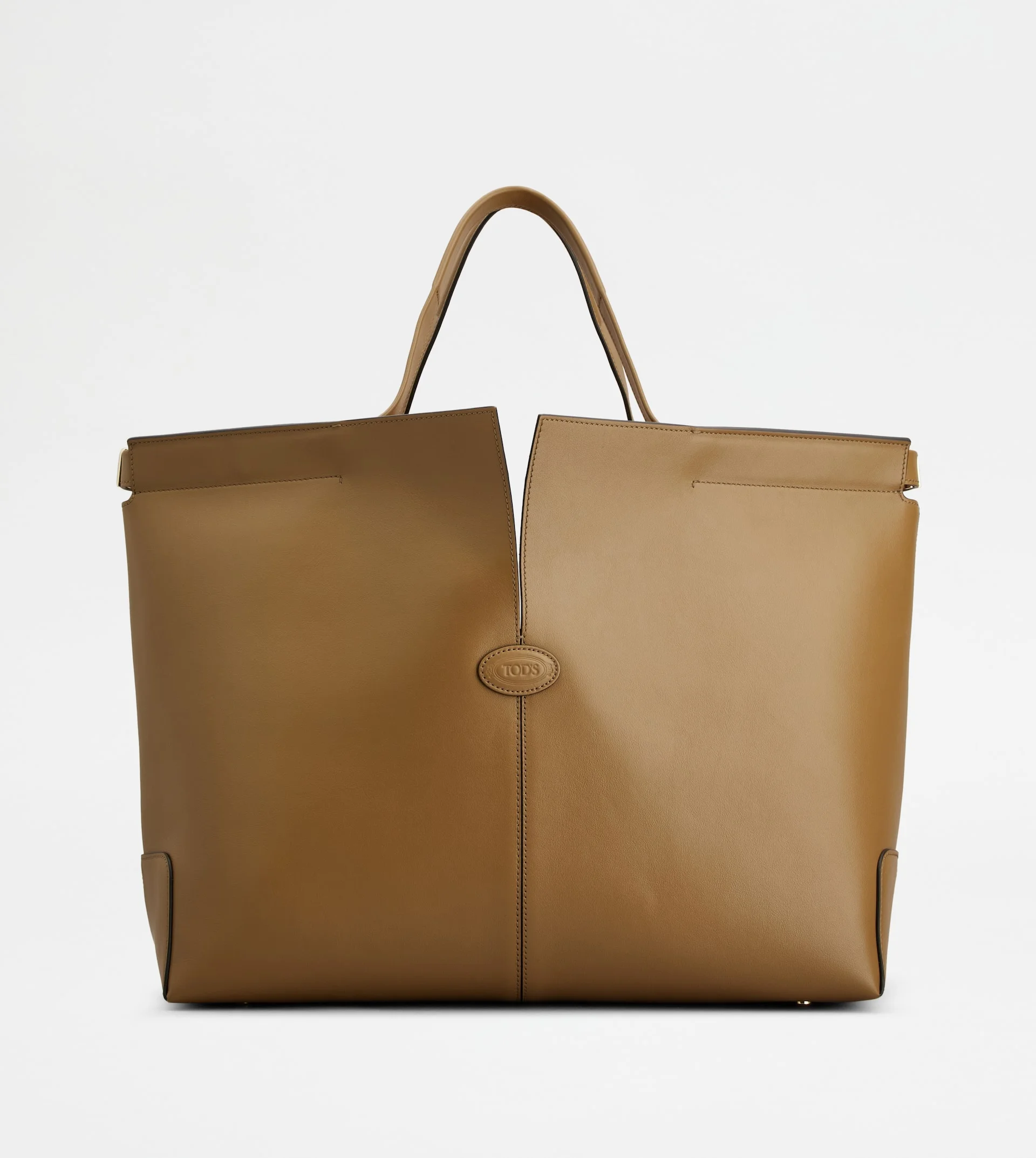 TOD'S DI BAG FOLIO IN LEATHER MEDIUM - BROWN - 1