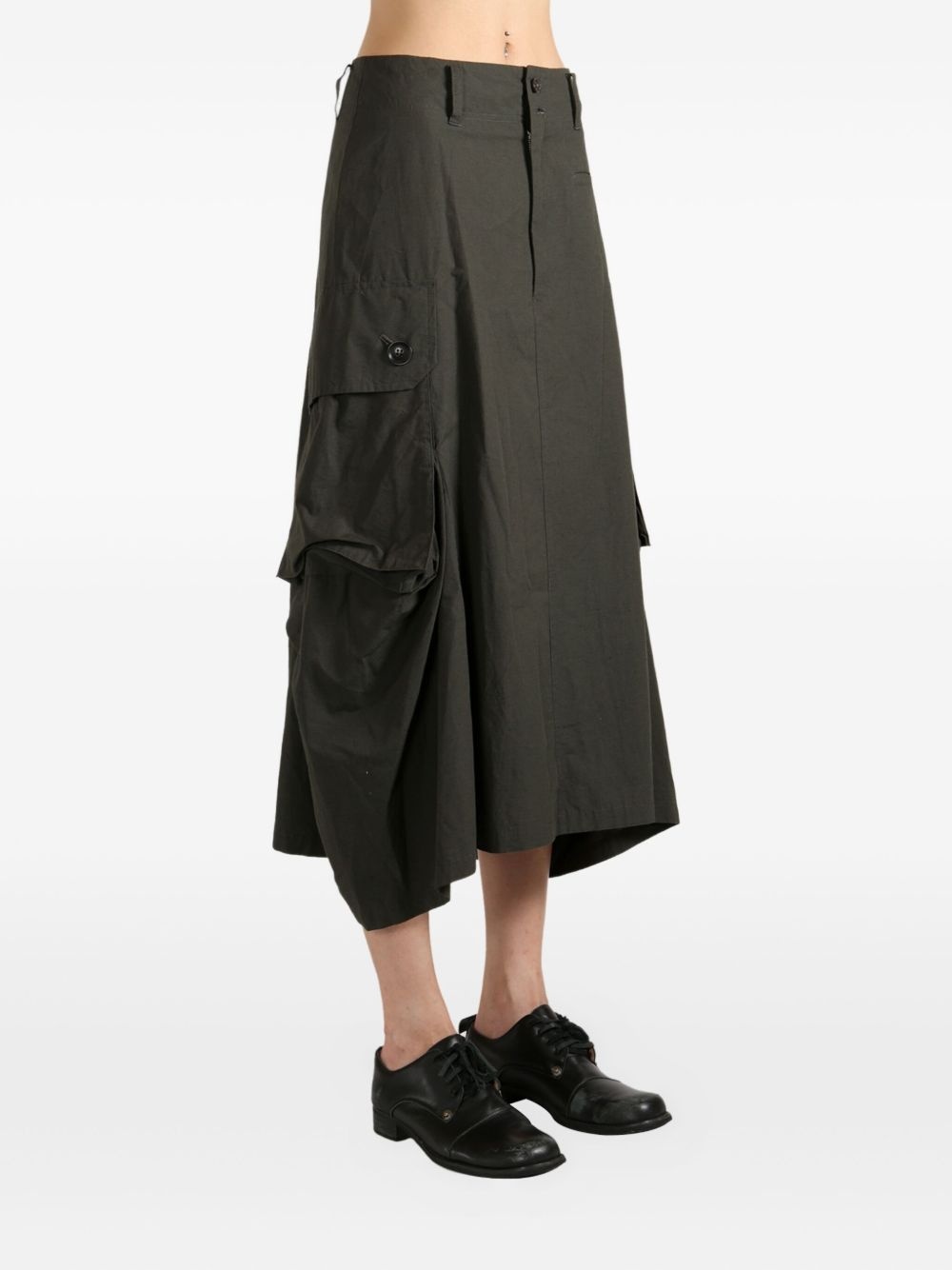 pocket-detailed midi skirt - 3