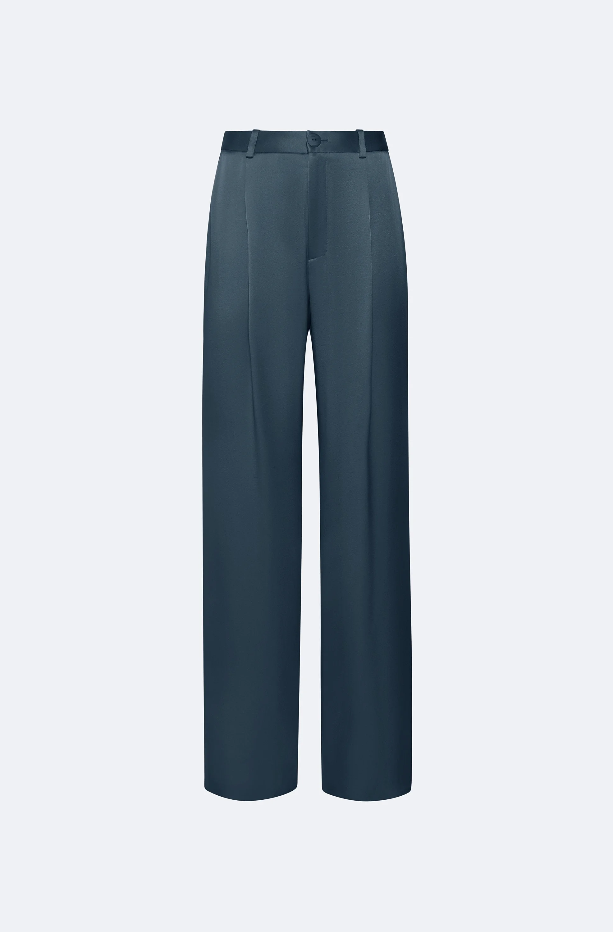 Satin Relaxed Pleated Pant - 1