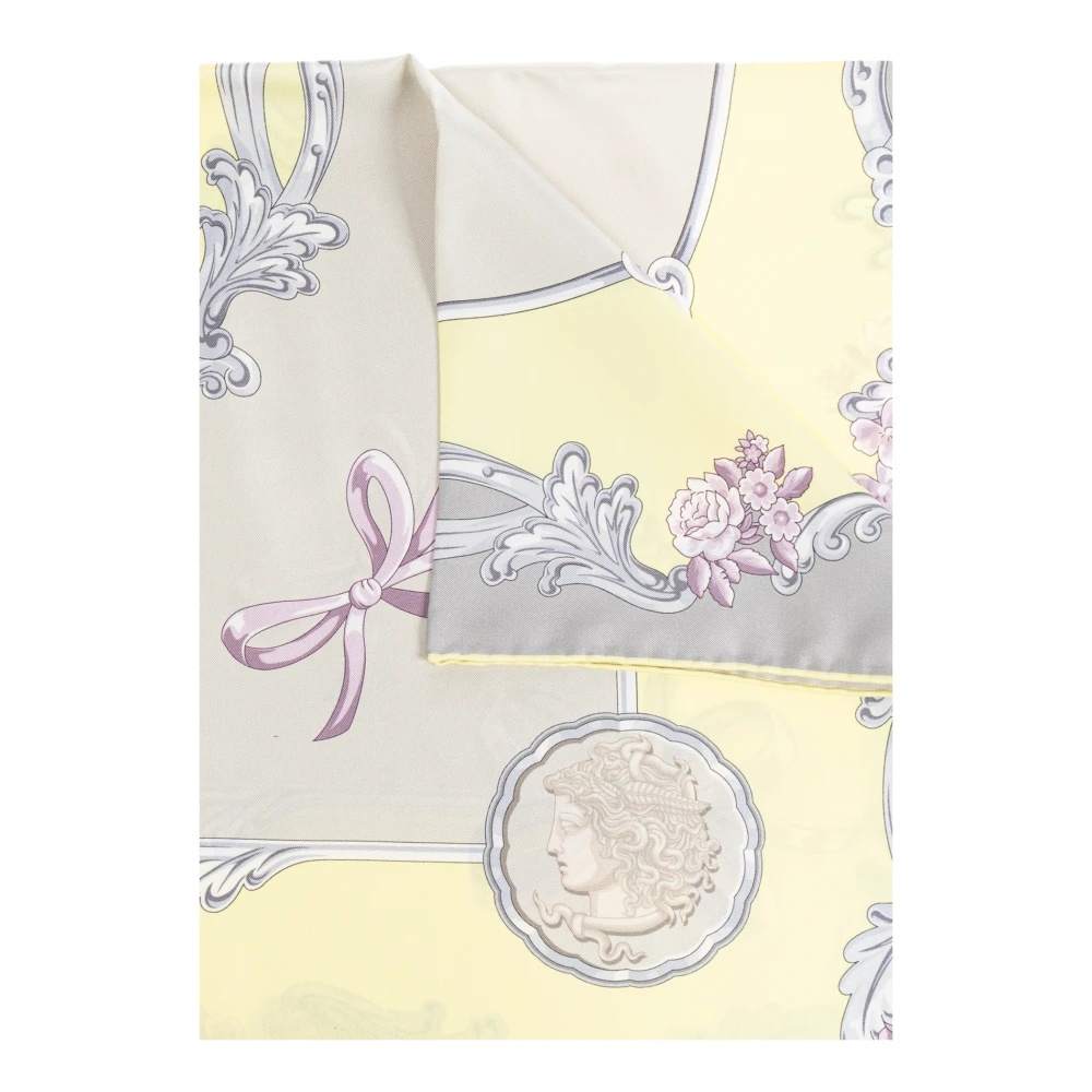 SILK SCARF WITH MEDUSA CAMEO PRINT - 5