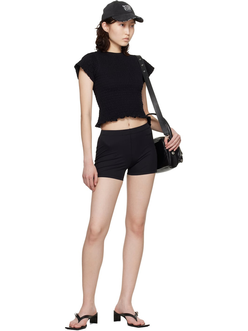 VETEMENTS Black Gathered Baby T-shirt outlook