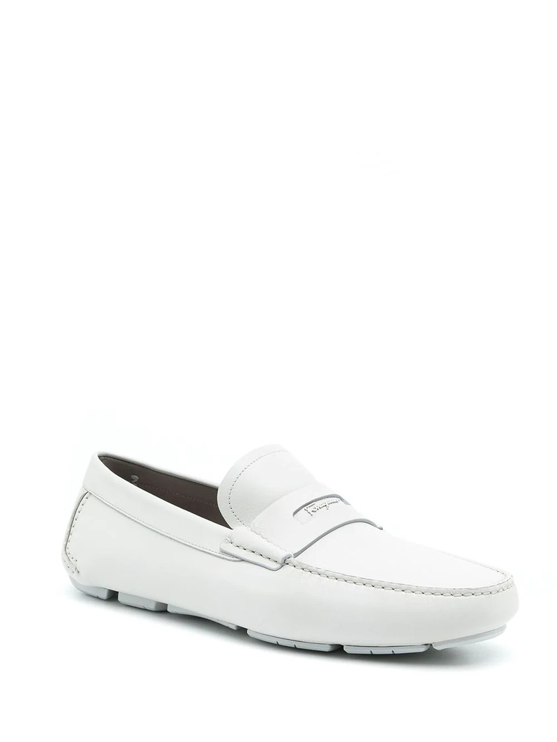 FERRAGAMO penny-slot leather driving loafers outlook