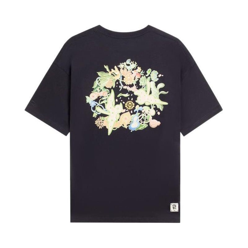 Li-Ning Floral Graphic T-shirt 'Black' AHSS755-3 - 2