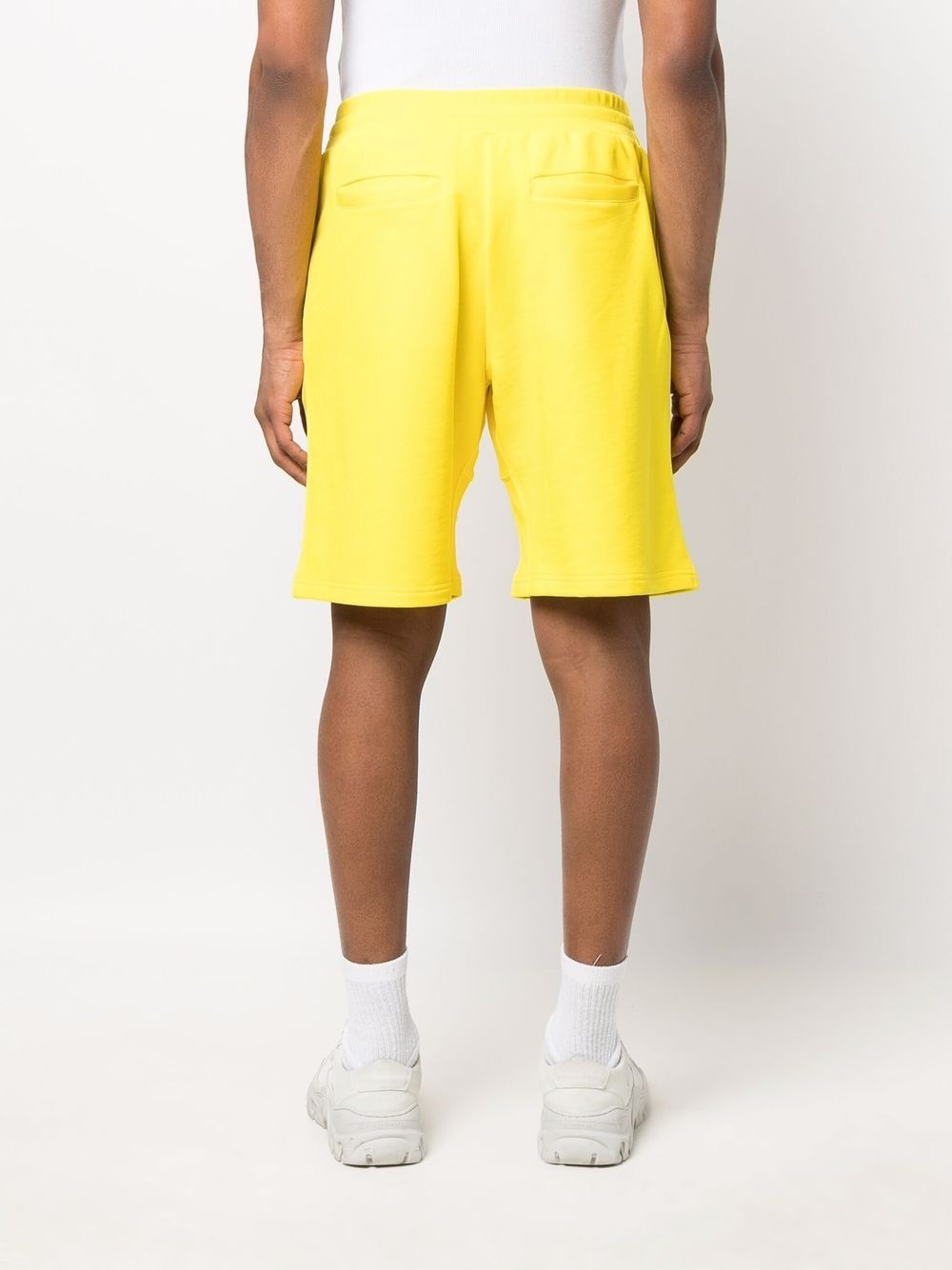 logo-print cotton track shorts - 4