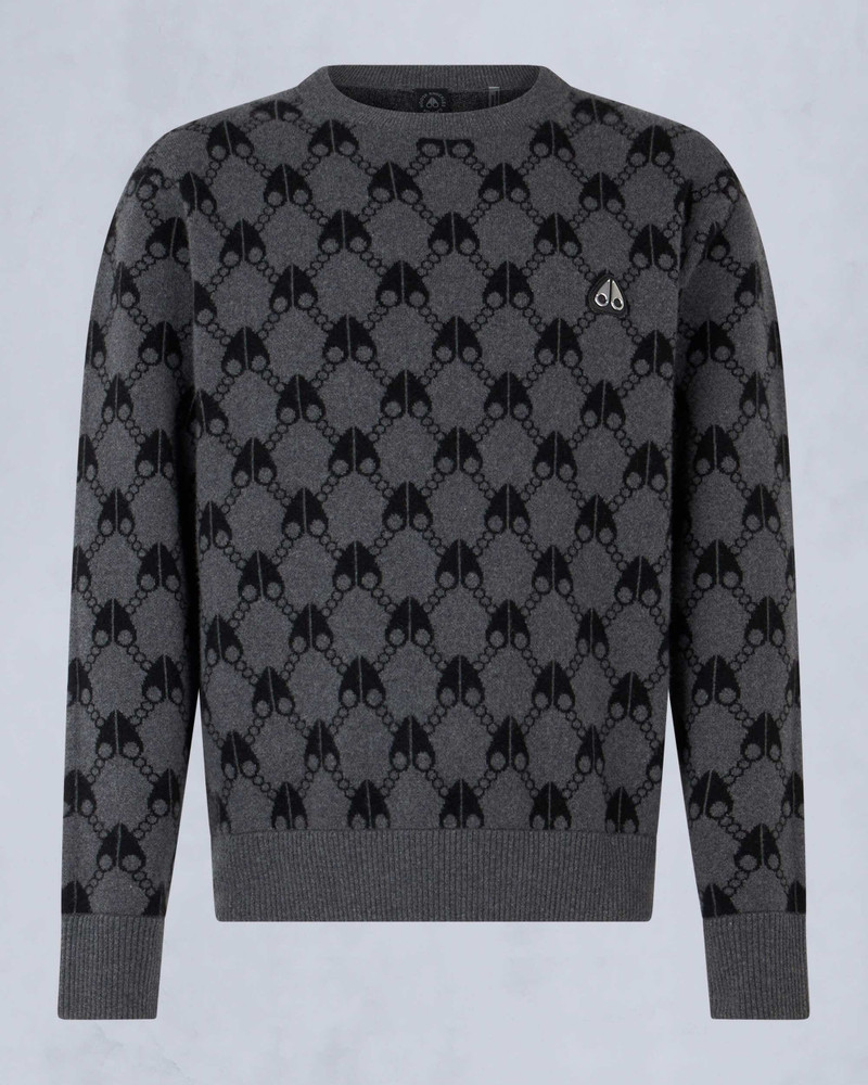 JOG FALLS CASHMERE-MERINO MONOGRAM SWEATER 1