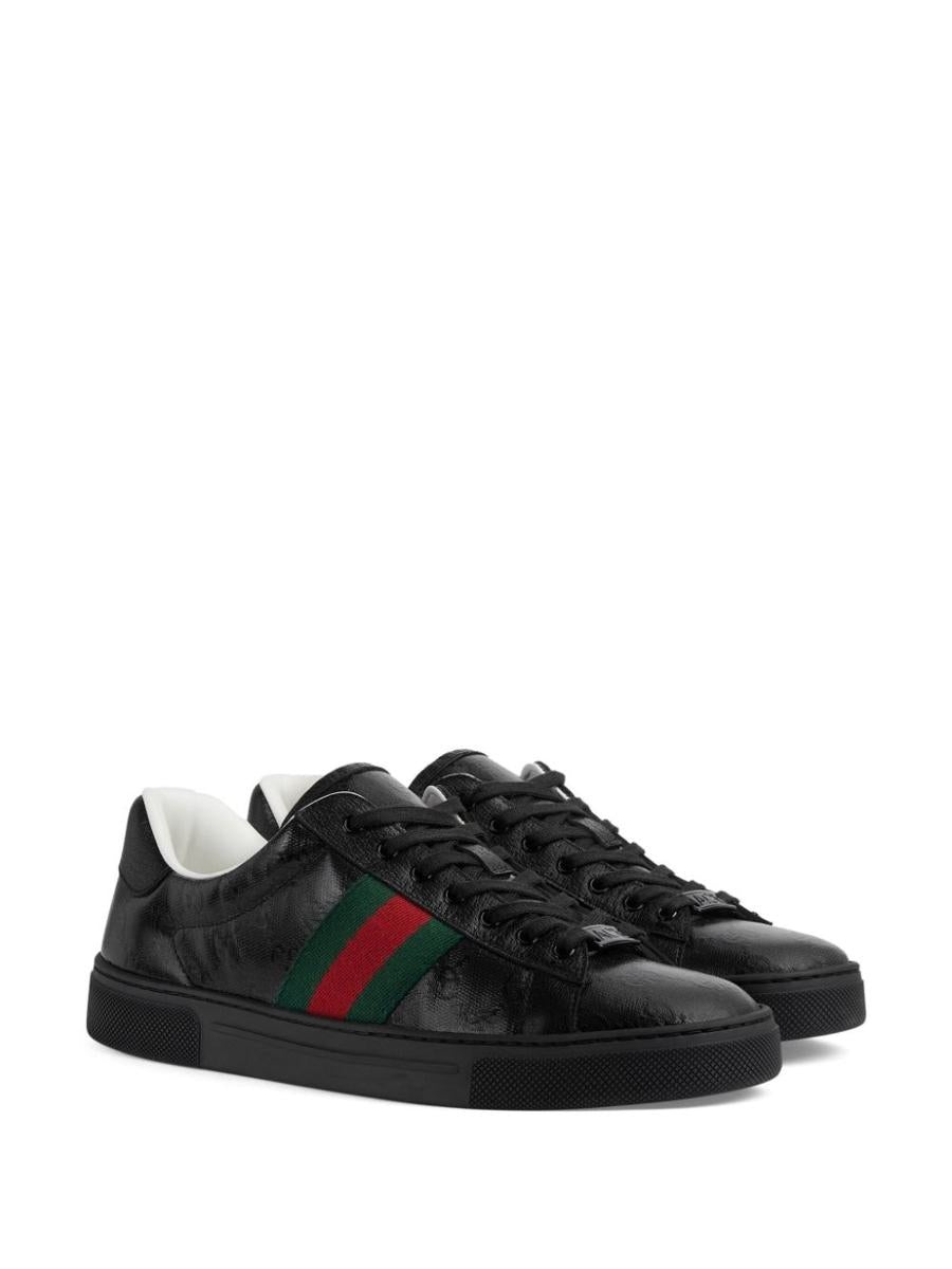 GUCCI ACE WEB DETAIL SNEAKERS - 3