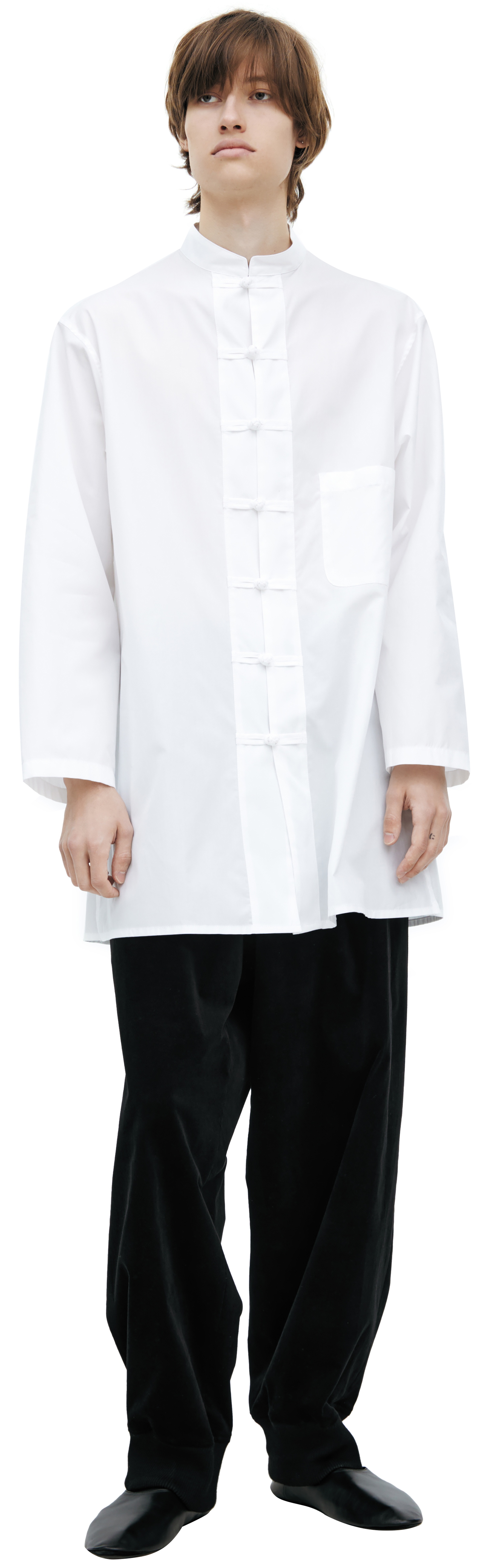WHITE BUTTON-DOWN SHIRT - 1