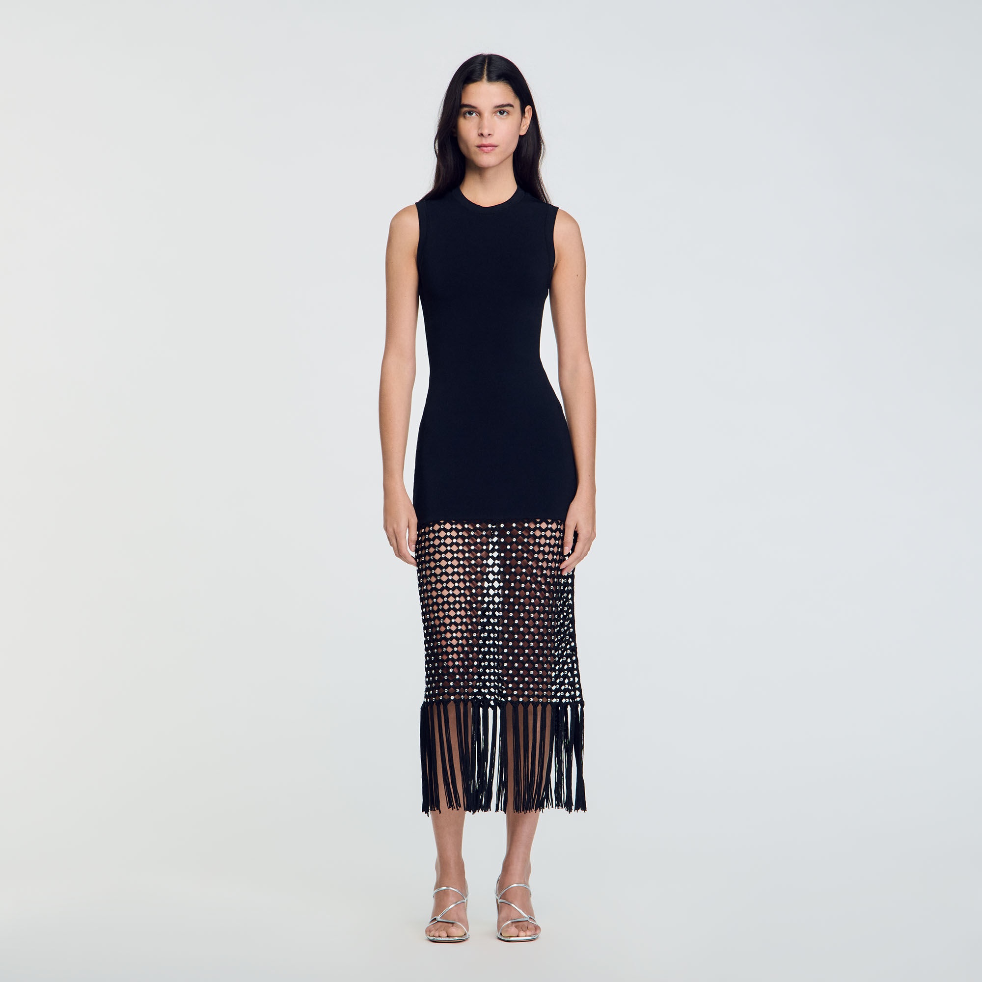 FRINGED KNIT DRESS - 3