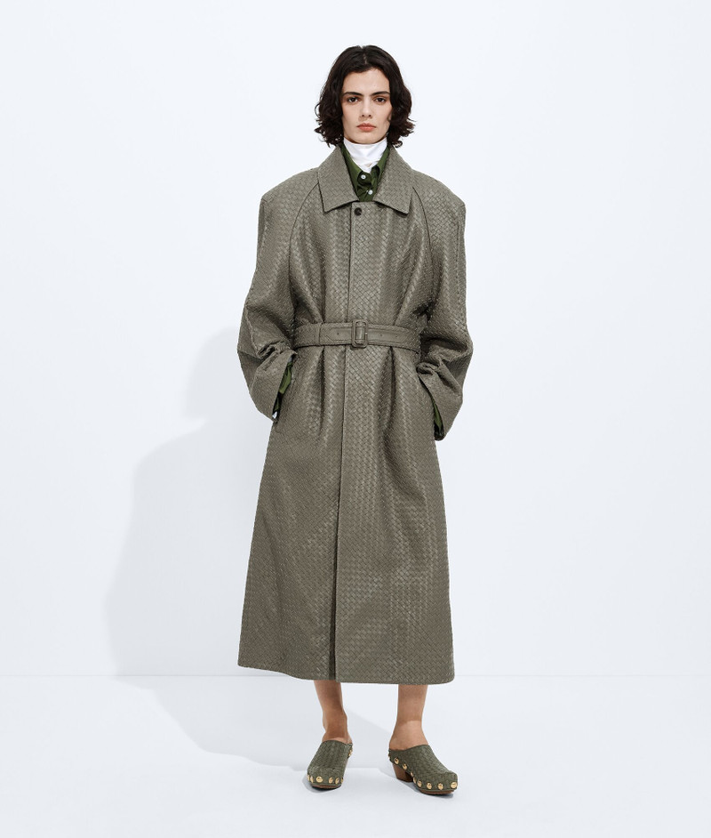 Intrecciato Leather Coat 3