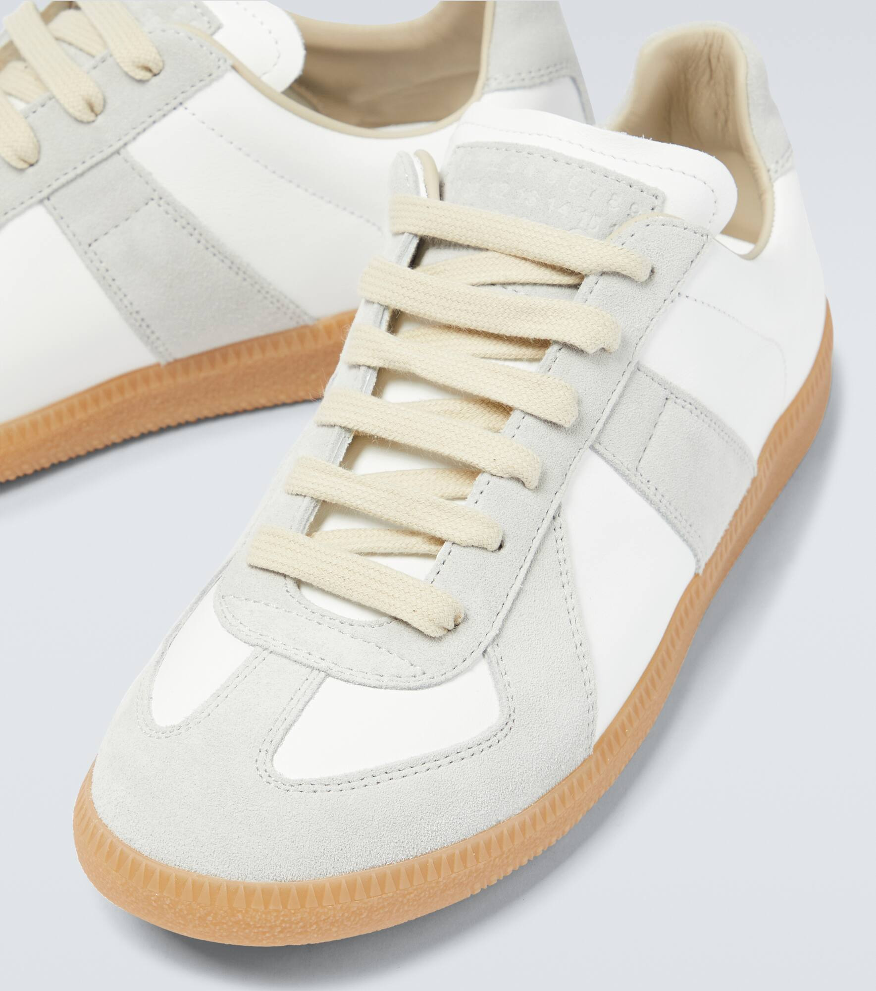Replica leather and suede sneakers - 3