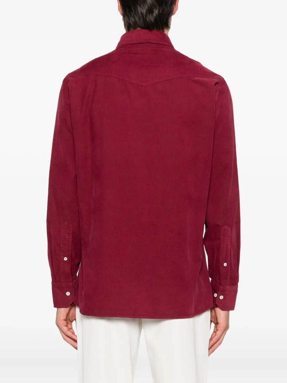 Brunello Cucinelli Men Easy Fit Western Shirt In Corduroy - 5
