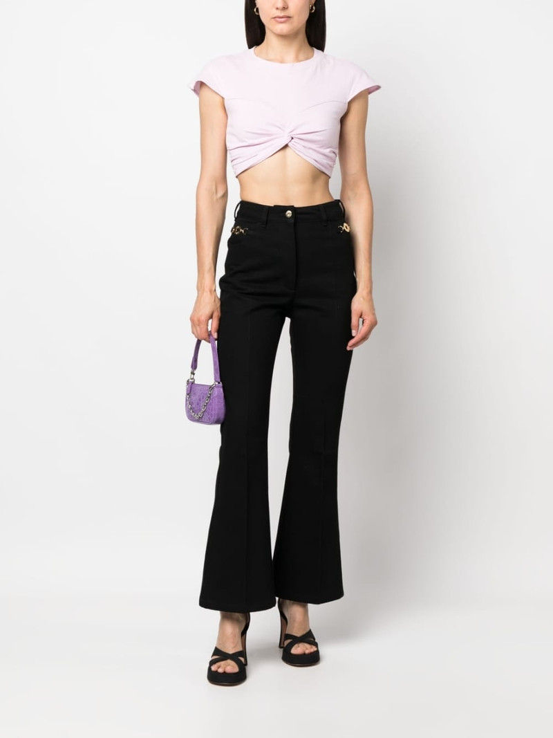 PATOU logo-embroidered flared jeans outlook