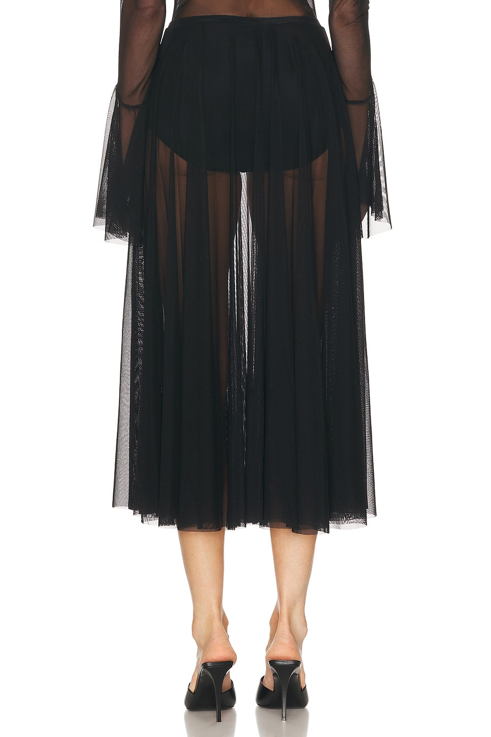 Flared Midcalf Skirt With Panty - 4