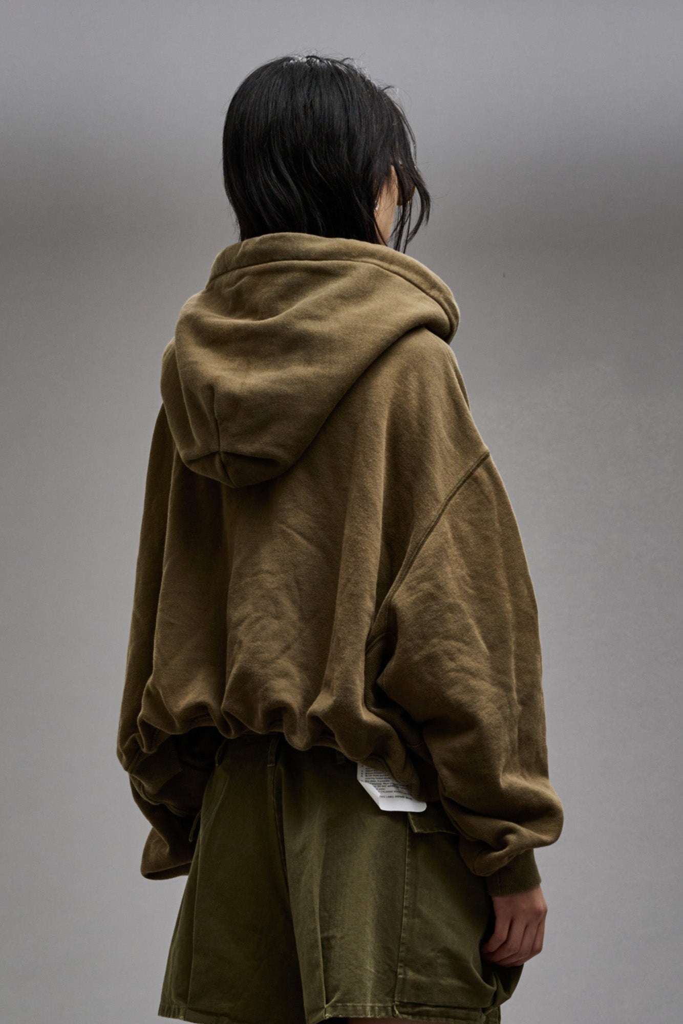 BALLOON POPOVER HOODIE - DARK OLIVE - 6