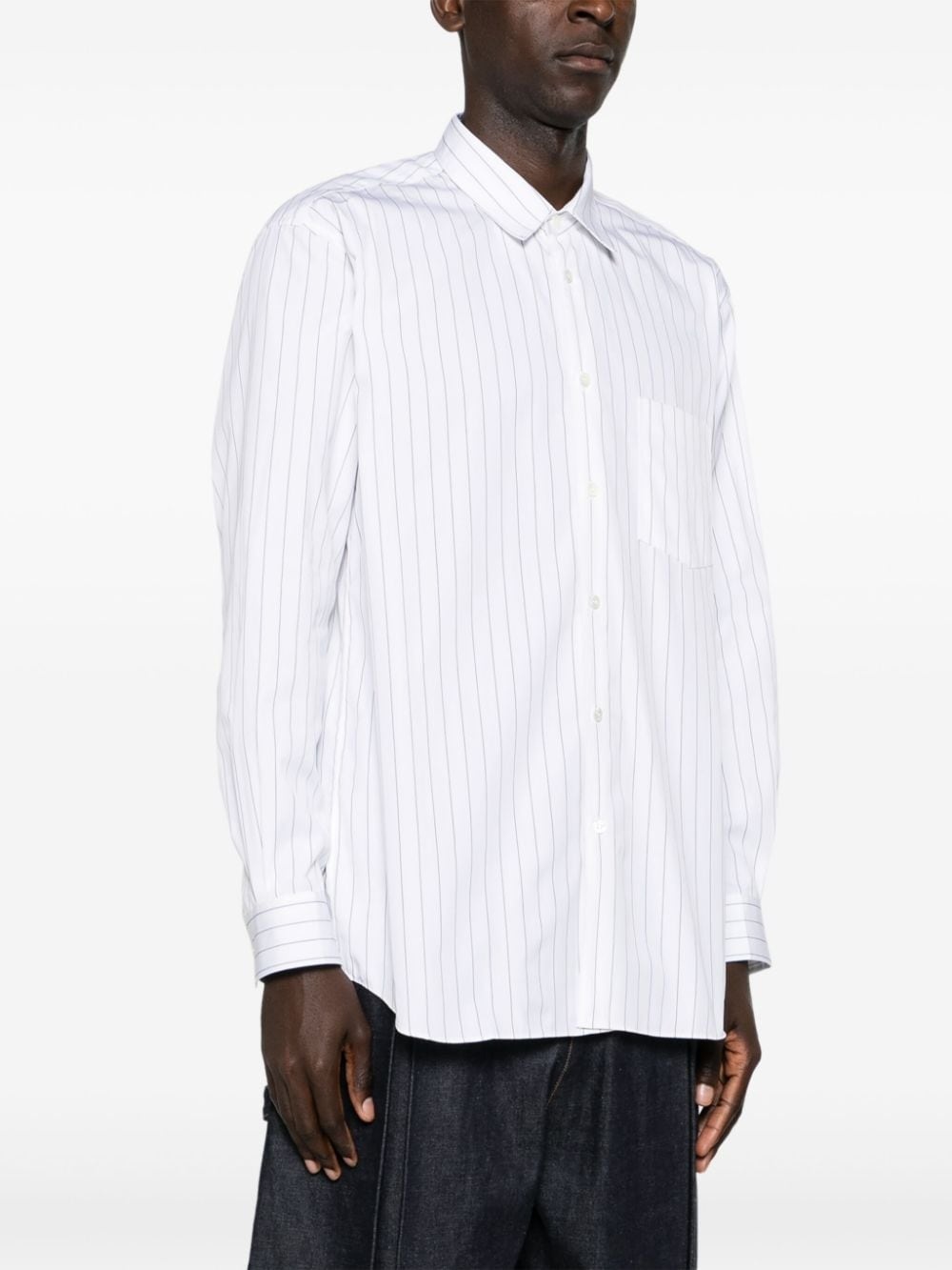 pinstriped cotton shirt - 3