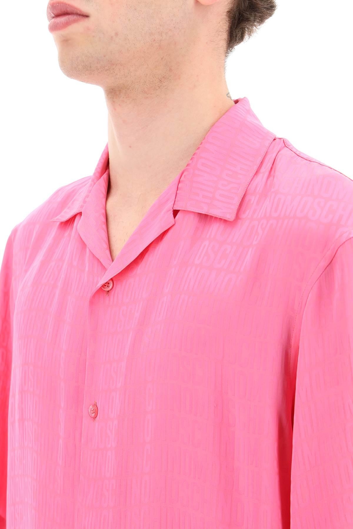 SHORT SLEEVE MONOGRAM SILK AND VISCOSE SHIRT - 5